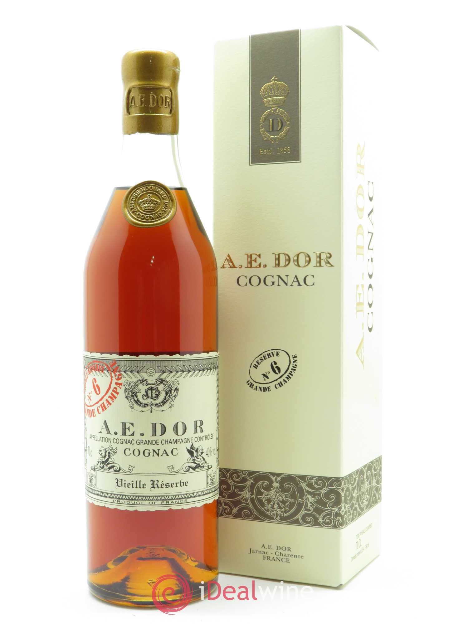 Cognac Vieille Reserve n°6 AE DOR (70cl) - Lot de 1 bouteille - 0
