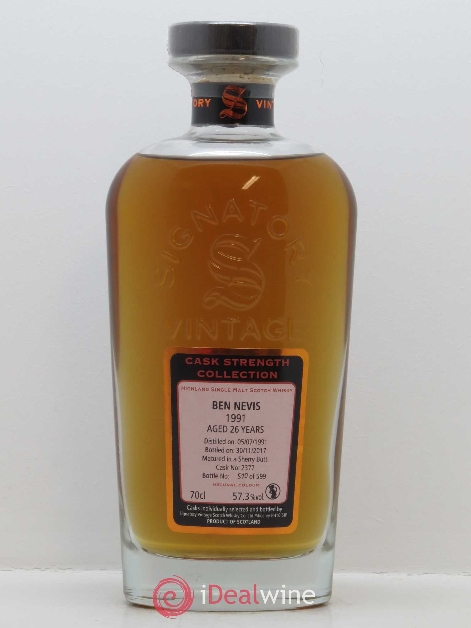 Sherry 26 Years Old Cask Strength Collection Ben Nevis (70cl) 1991 - Lot de 1 bouteille - 0