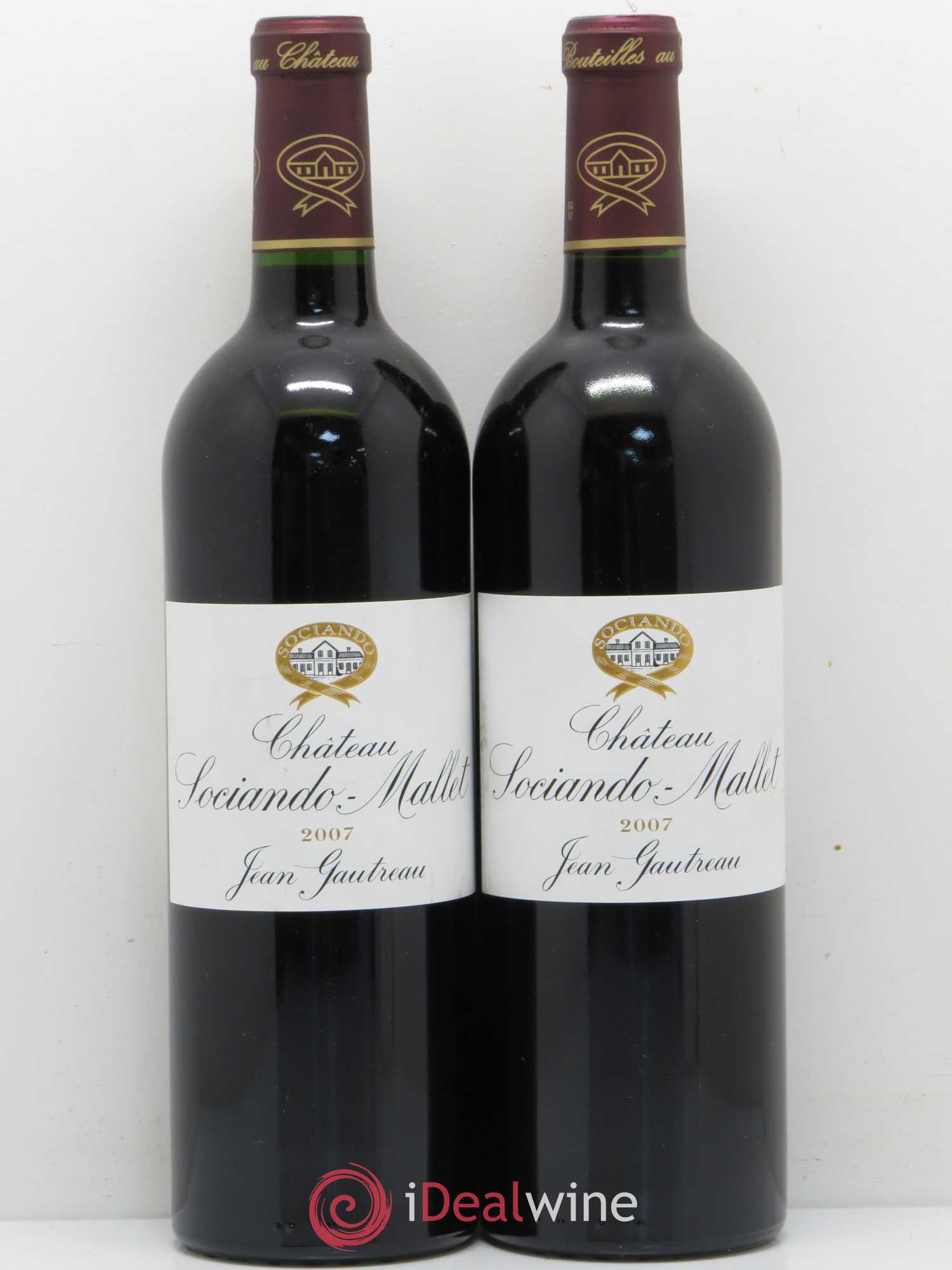 Château Sociando Mallet (sans prix de réserve) 2007 - Lot de 2 bouteilles - 0