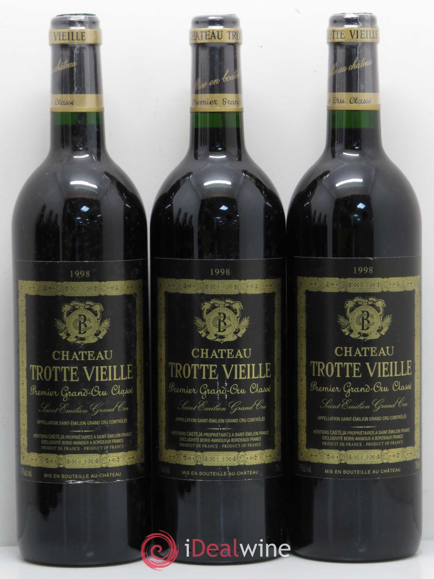 Château Trotte Vieille 1er Grand Cru Classé B 1998 - Lot de 6 bouteilles - 1