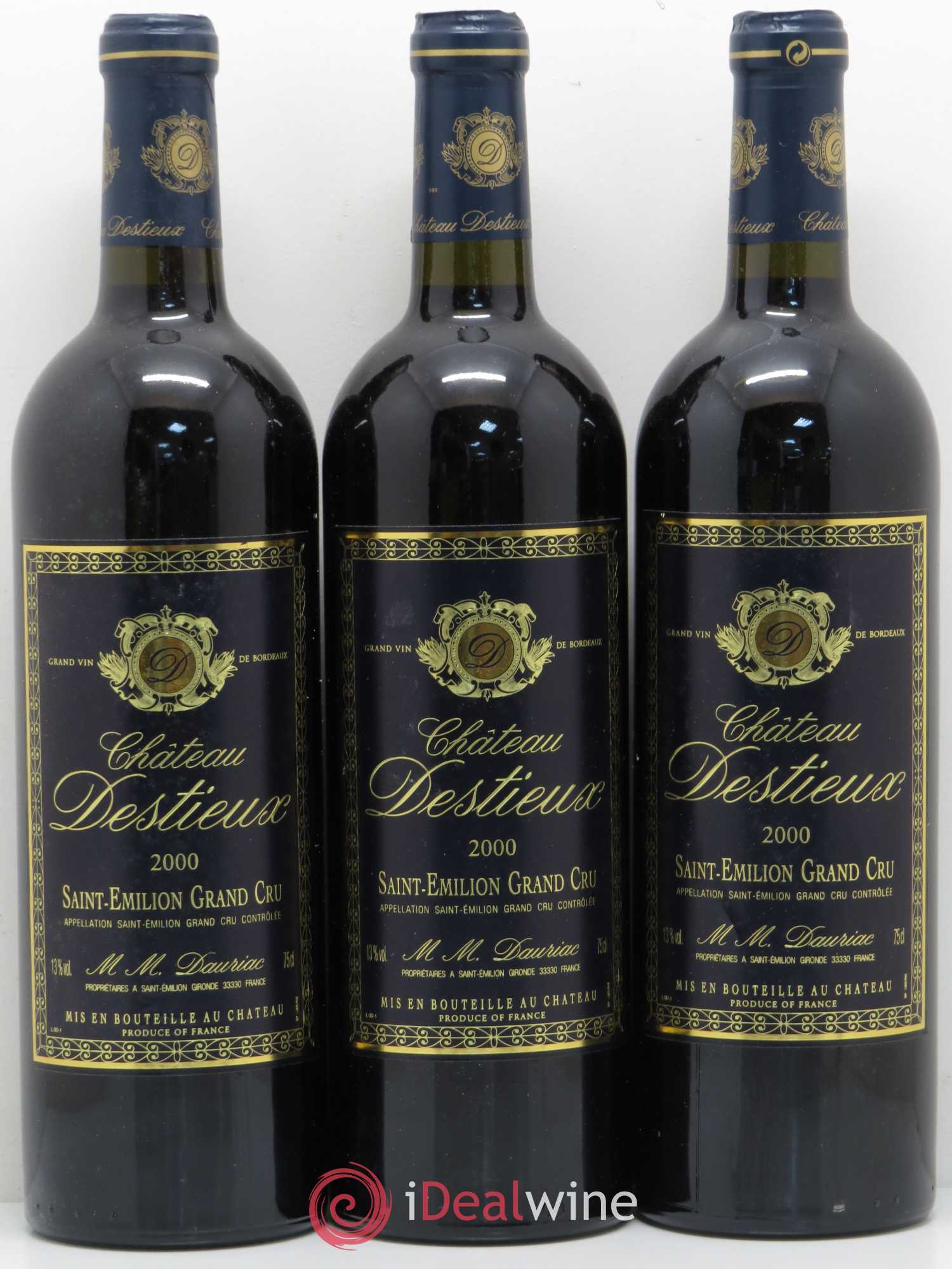 Château Destieux Grand Cru Classé 2000 - Lot de 6 bouteilles - 2
