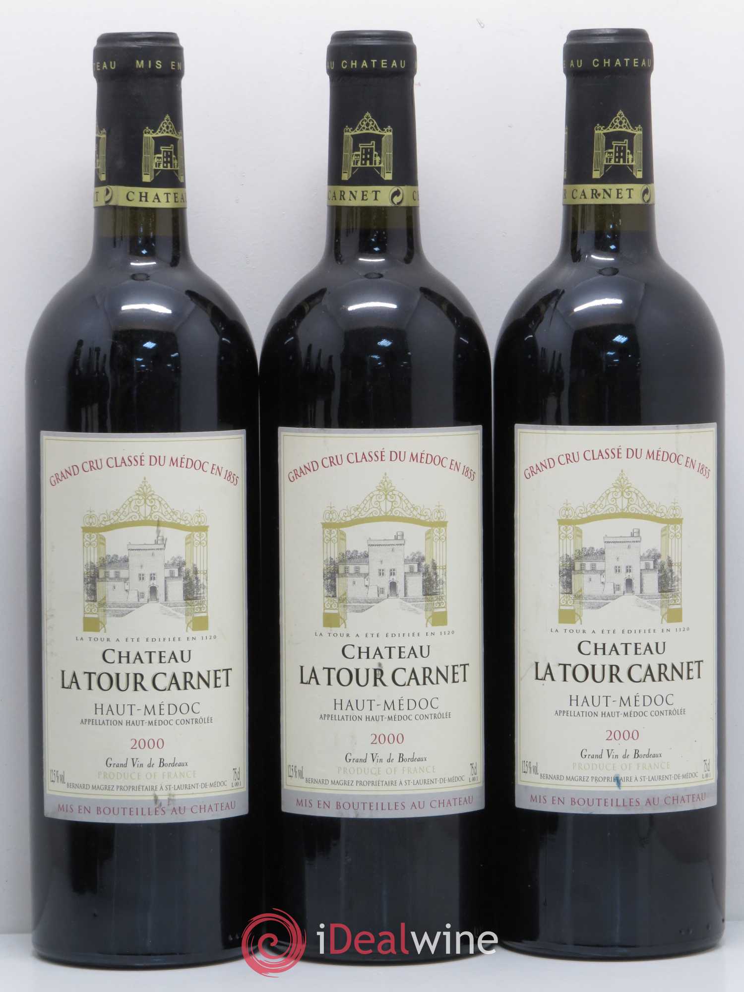 Château la Tour Carnet 4ème Grand Cru Classé 2000 - Lot de 6 bouteilles - 1