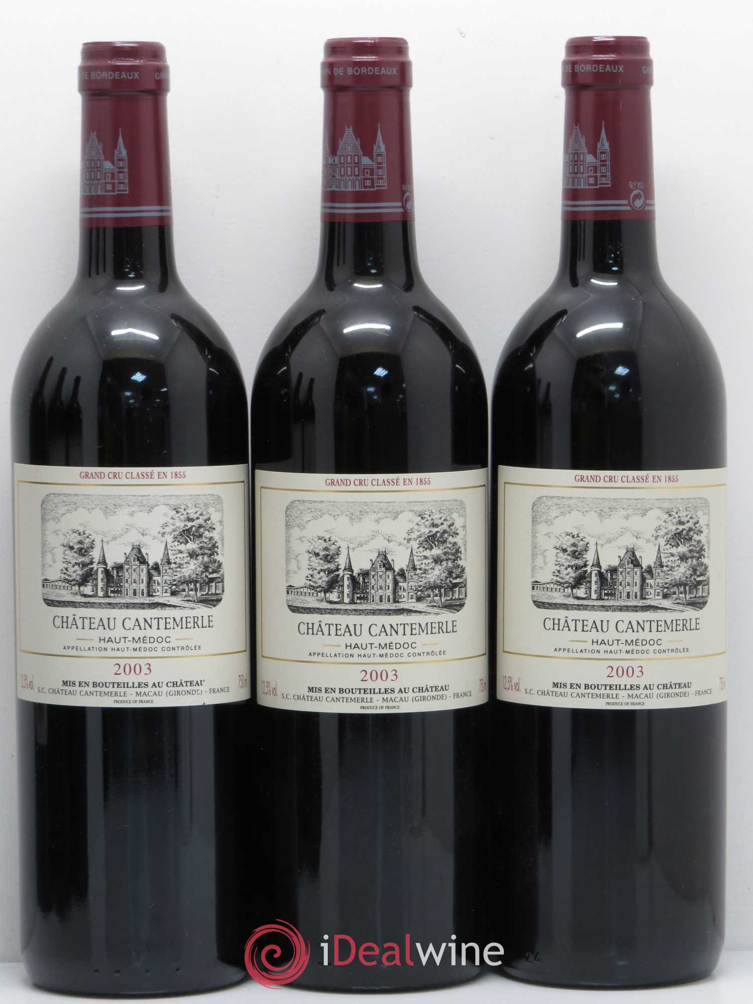 Château Cantemerle 5ème Grand Cru Classé 2003 - Lot de 6 bouteilles - 1