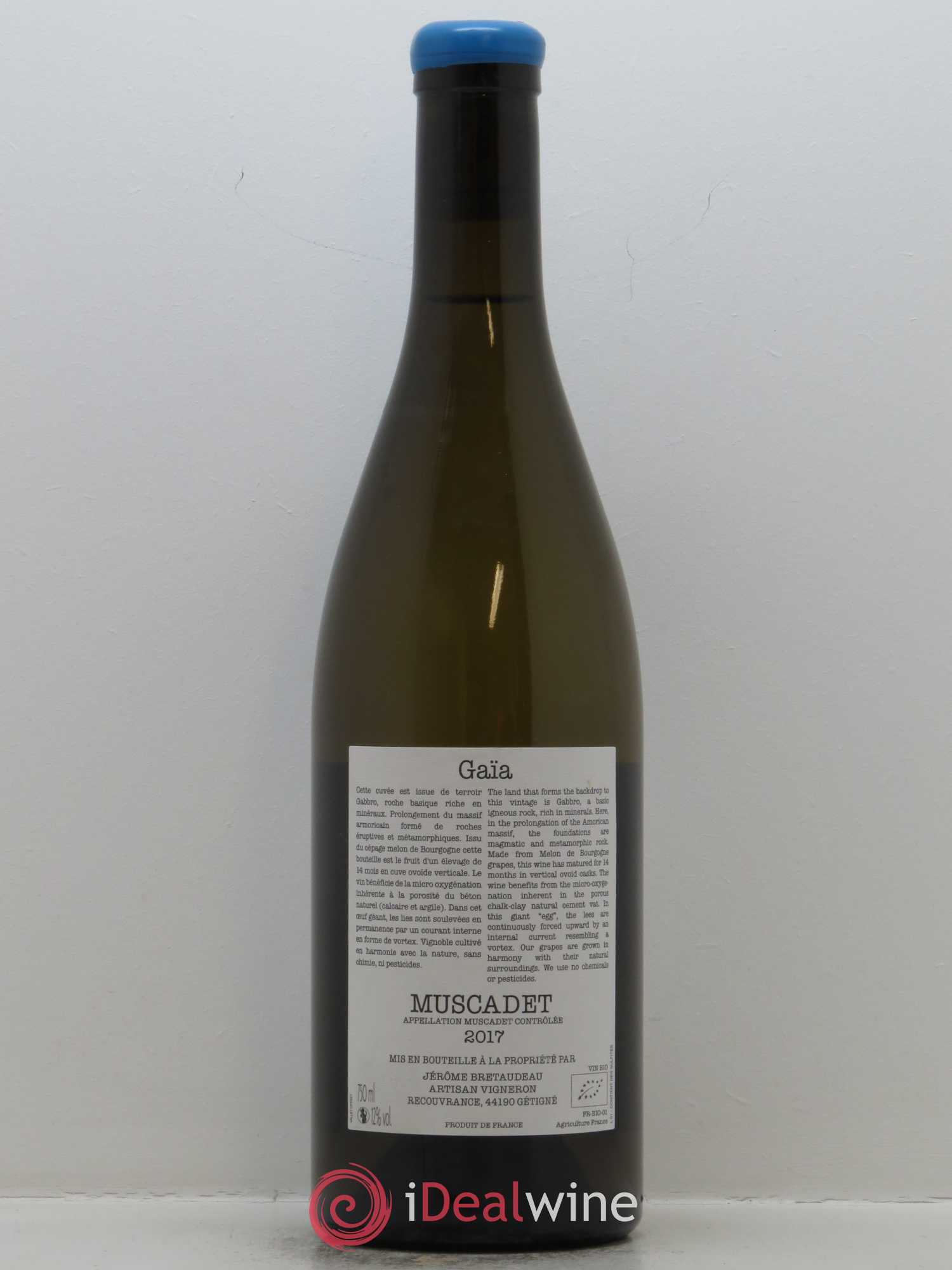 Muscadet-Sèvre-et-Maine Gaia Jérôme Bretaudeau - Domaine de Bellevue 2017 - Lot de 1 bouteille - 1