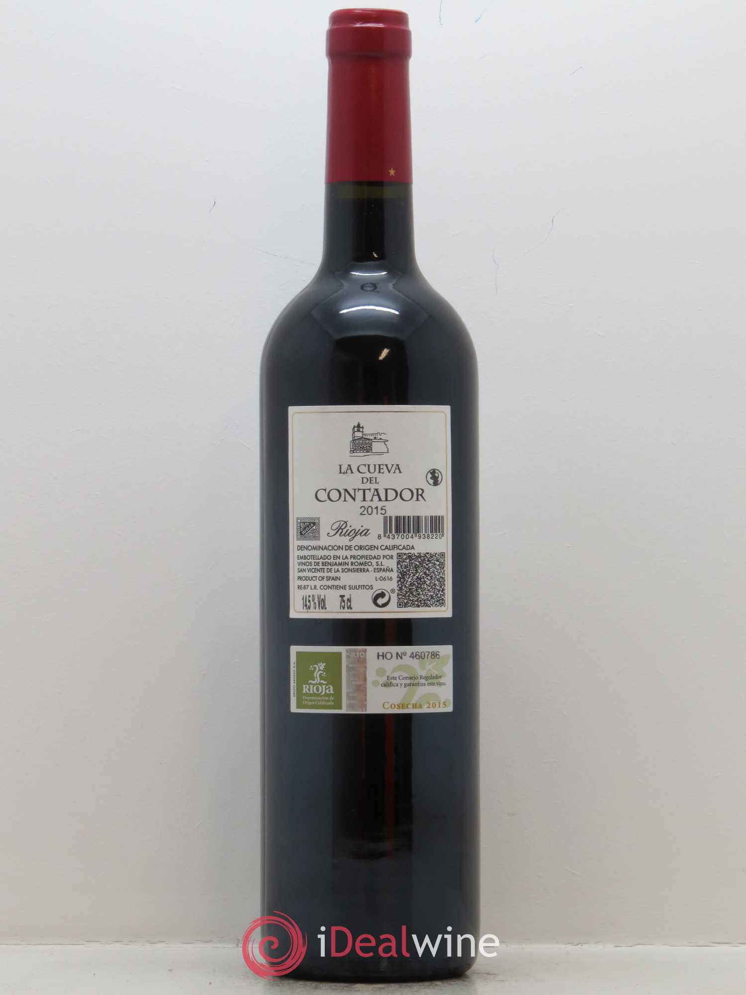 Rioja DOCA La Cueva del Contador Bodega Contador - Benjamin Romeo 2015 - Posten von 1 Flasche - 1
