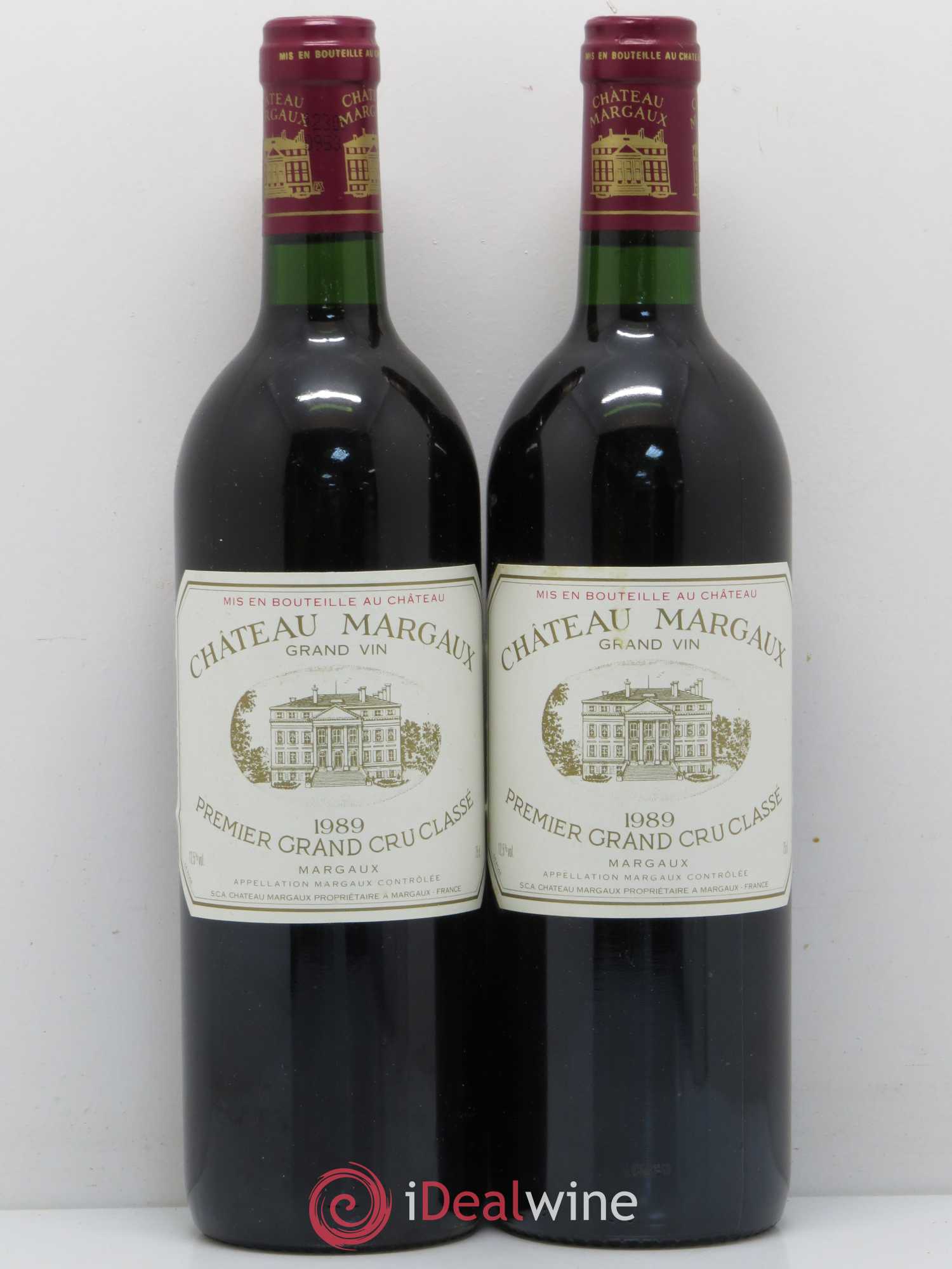 Château Margaux 1er Grand Cru Classé 1989 - Lot de 2 bouteilles - 0