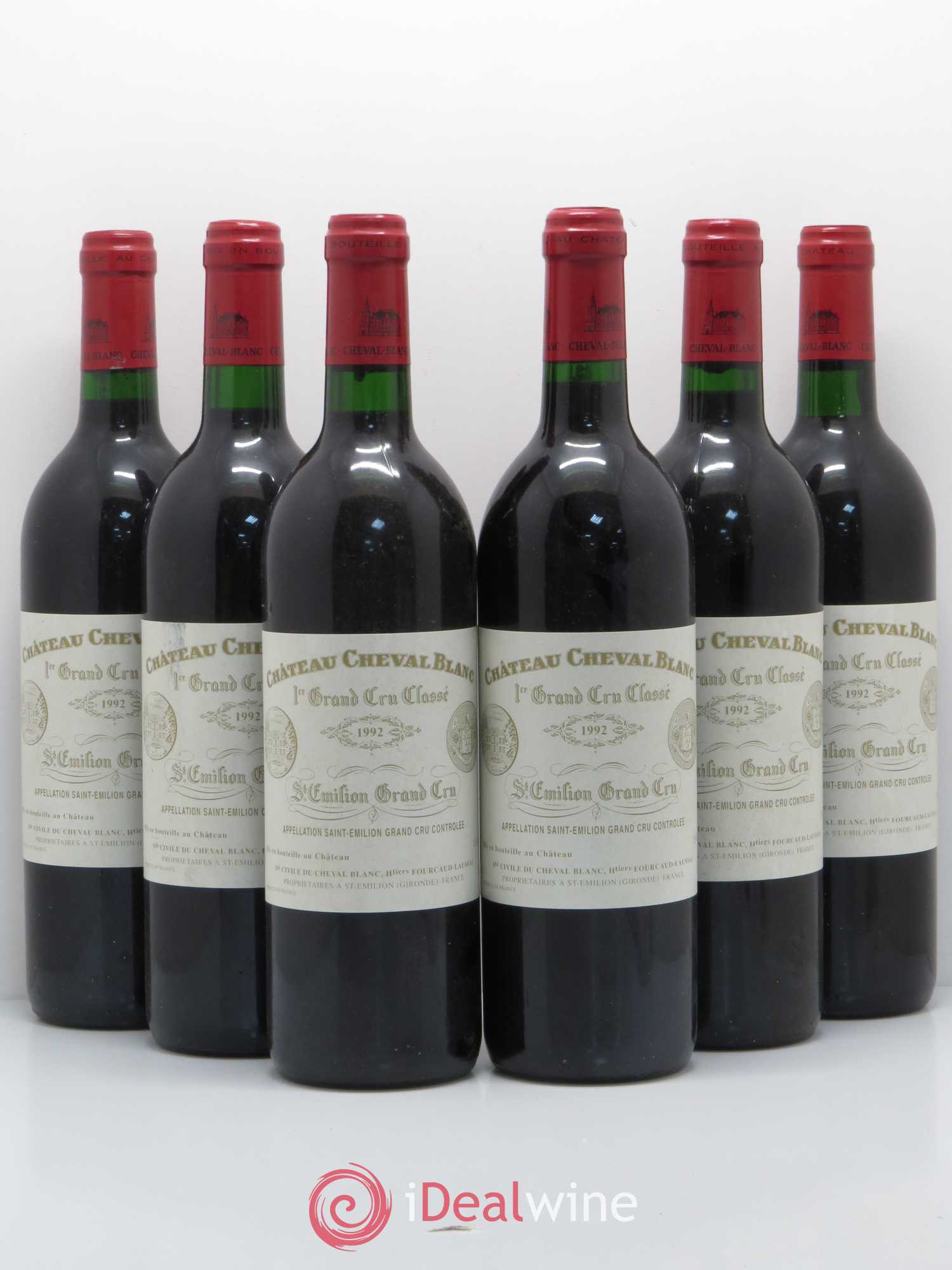 Château Cheval Blanc 1er Grand Cru Classé A 1992 - Lot de 6 bouteilles - 0