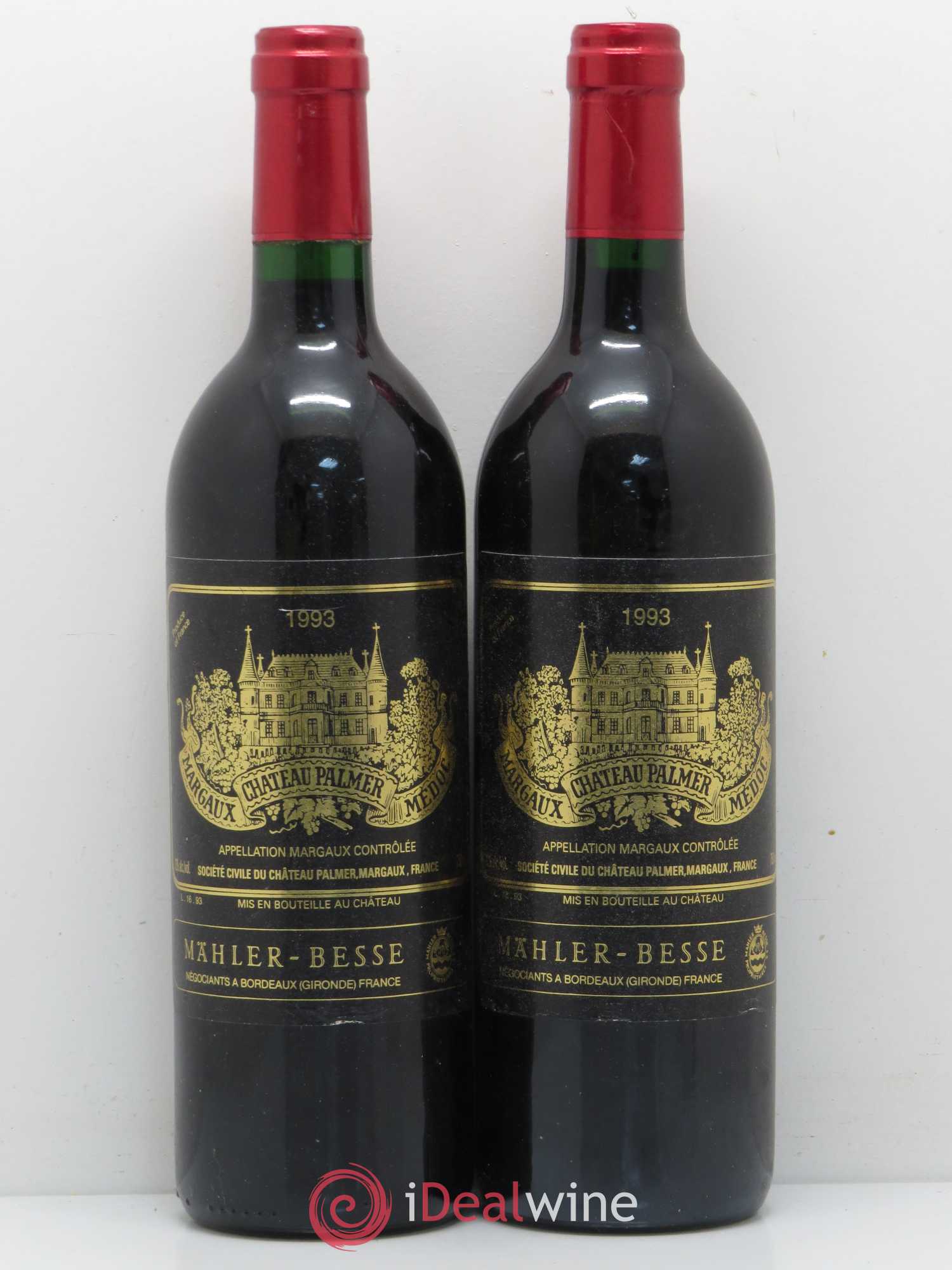 Château Palmer 3ème Grand Cru Classé 1993 - Lot de 2 bouteilles - 0