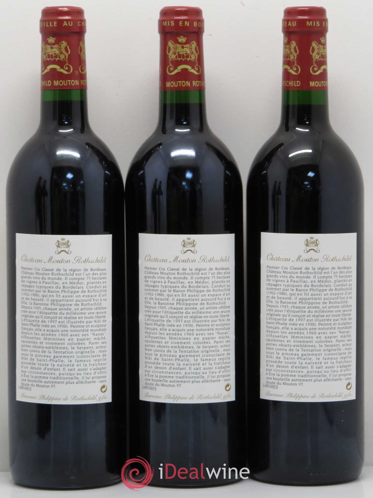 Château Mouton Rothschild 1er Grand Cru Classé 1997 - Lot de 5 bouteilles - 2