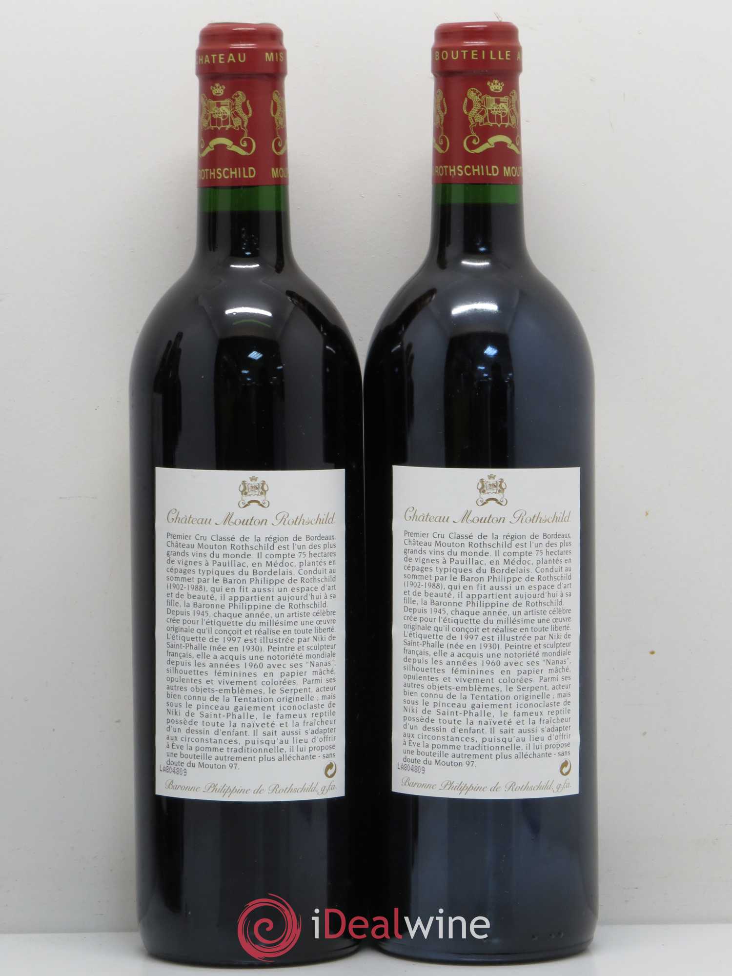 Château Mouton Rothschild 1er Grand Cru Classé 1997 - Lot de 5 bouteilles - 4