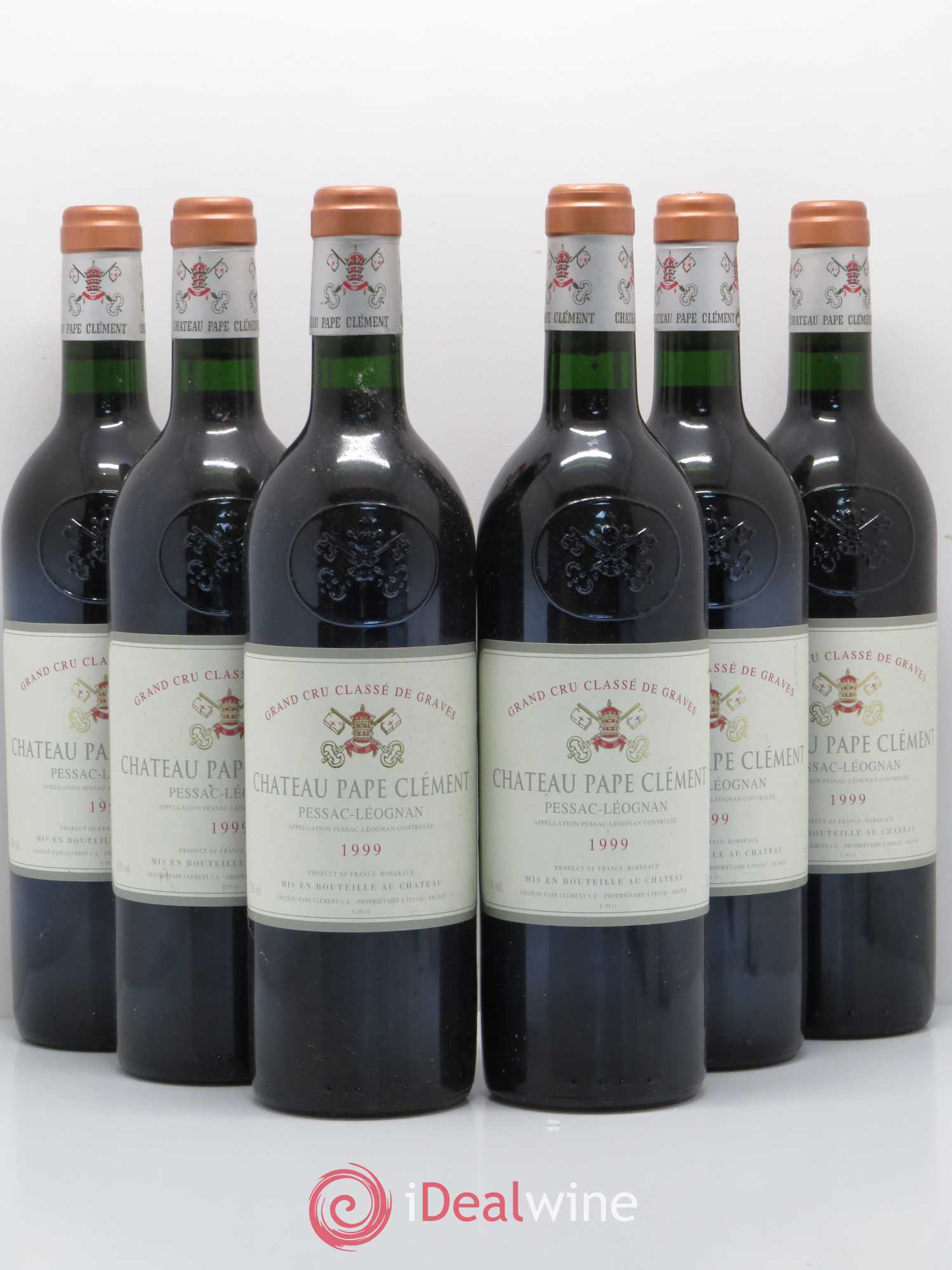 Château Pape Clément Cru Classé de Graves 1999 - Lot de 6 bouteilles - 0