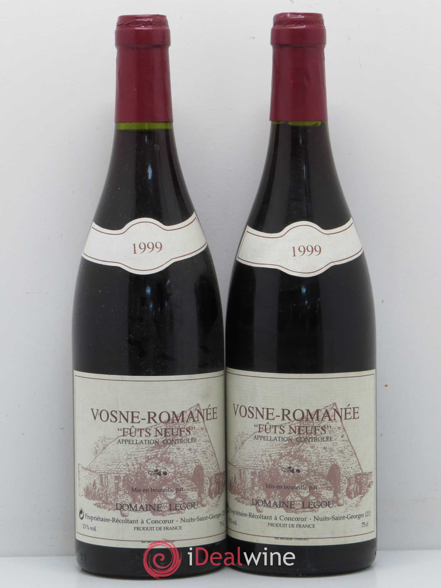Vosne-Romanée Domaine Legou 1999 - Posten von 2 Flaschen - 0