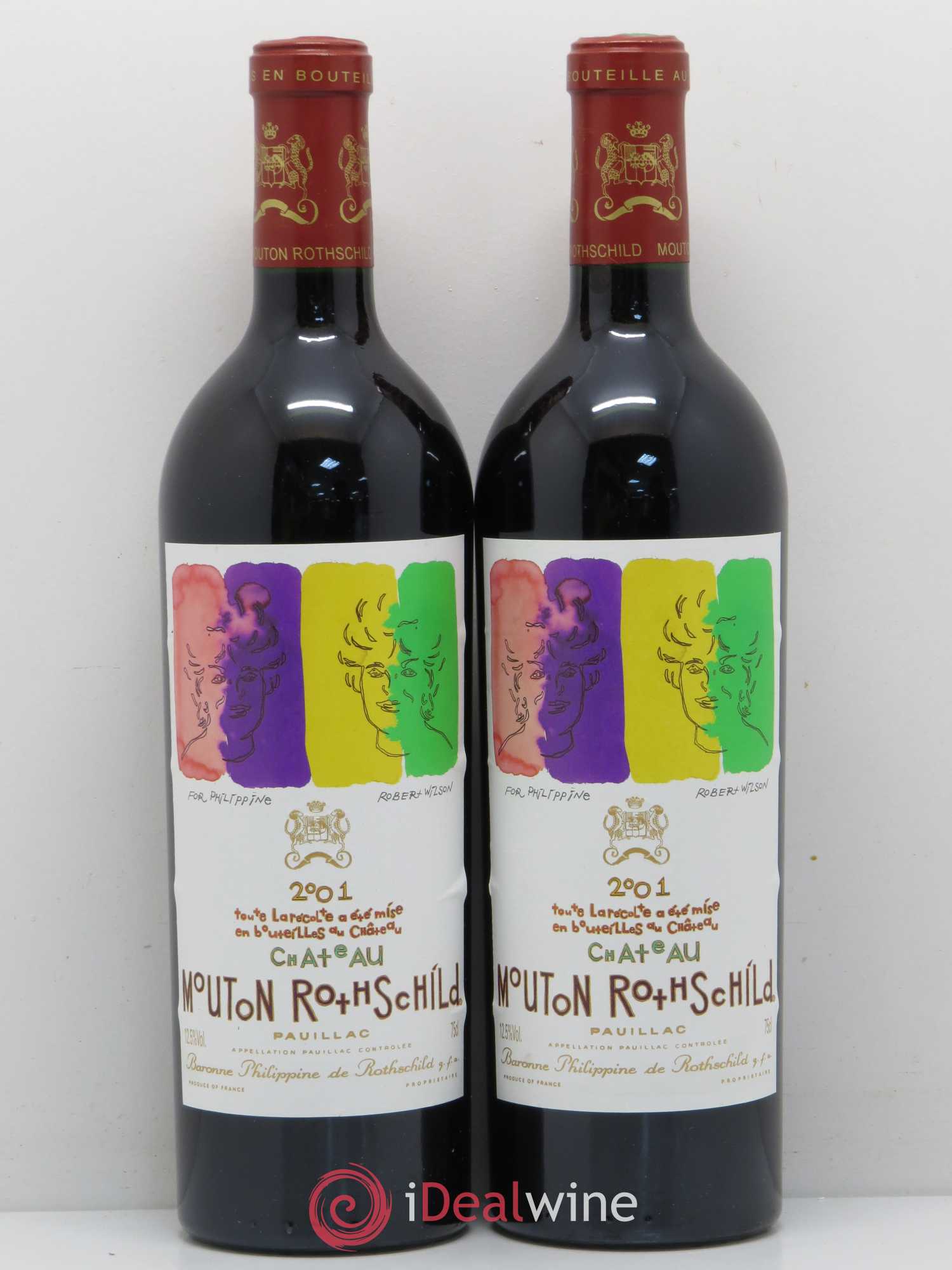 Château Mouton Rothschild 1er Grand Cru Classé 2001 - Lot de 5 bouteilles - 3