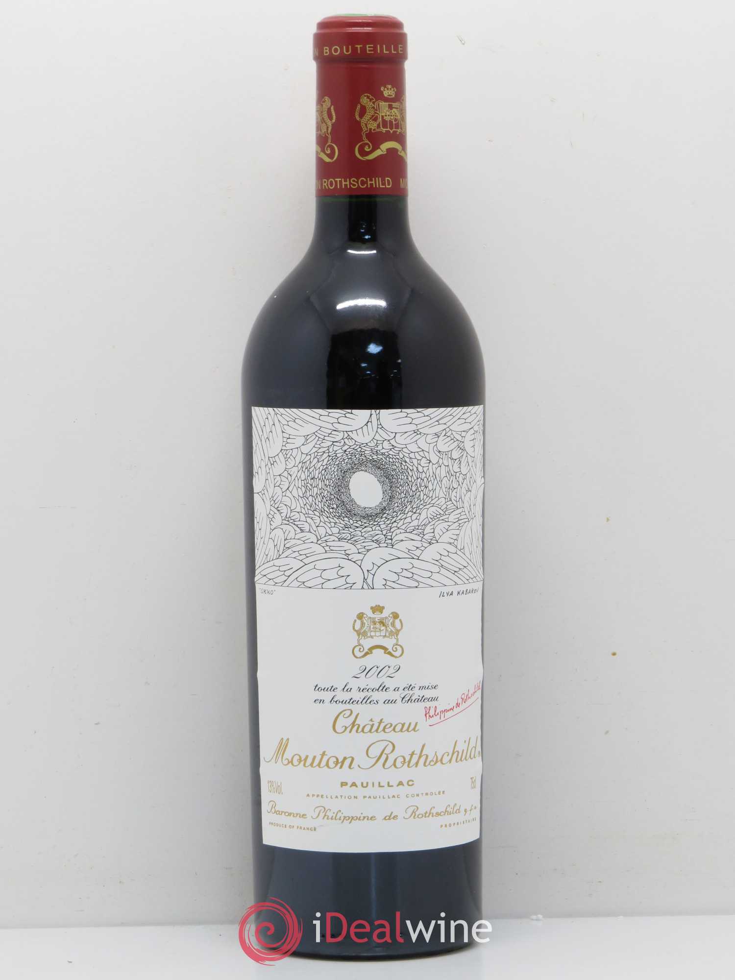 Château Mouton Rothschild 1er Grand Cru Classé 2002 - Lot de 1 bouteille - 0