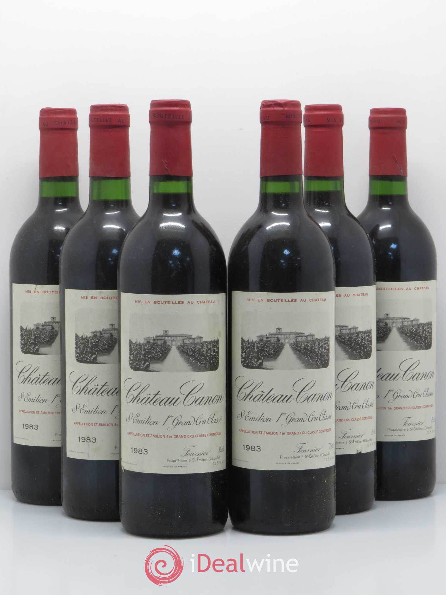 Château Canon 1er Grand Cru Classé B 1983 - Lot de 6 bouteilles - 0