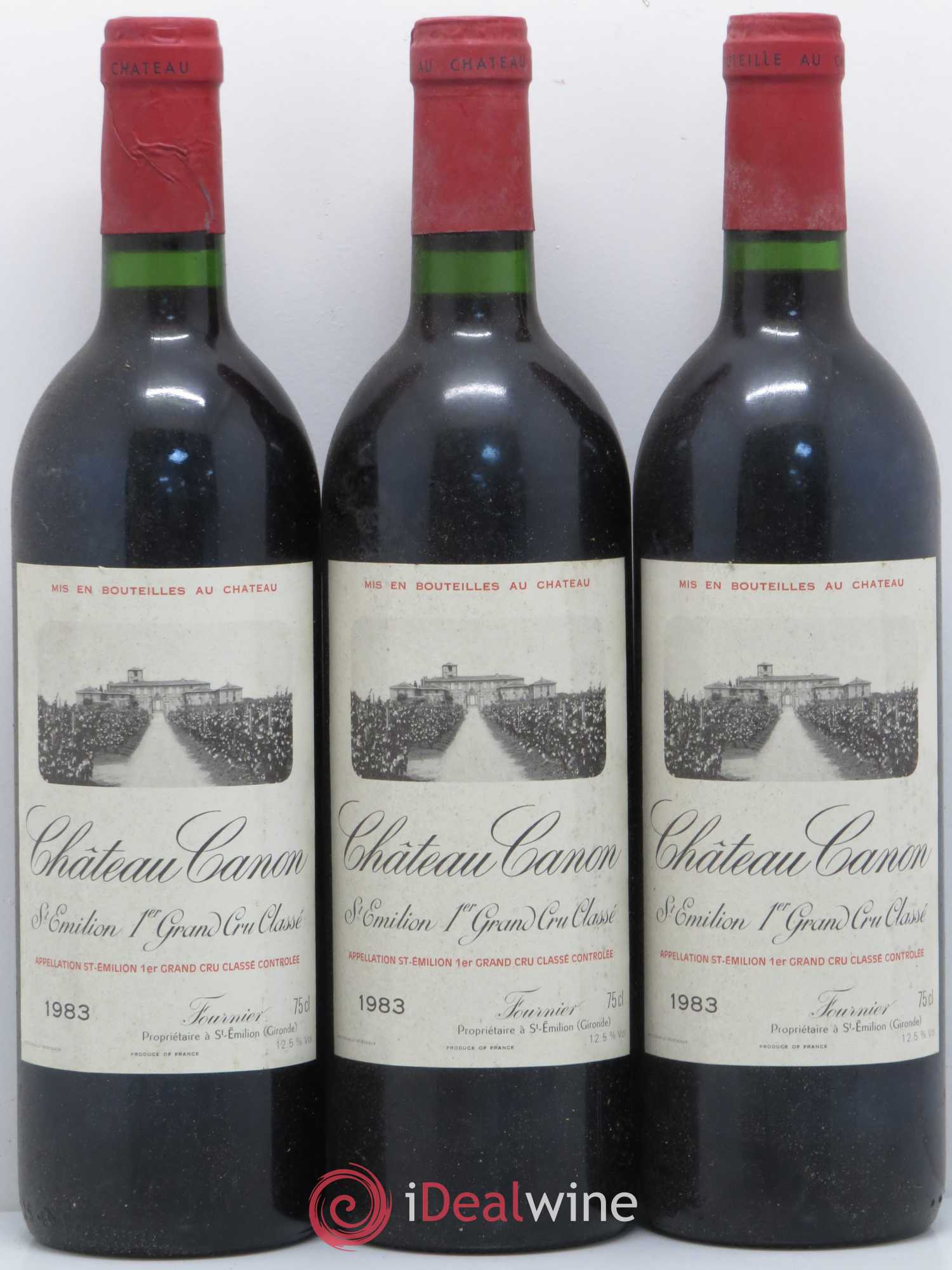 Château Canon 1er Grand Cru Classé B 1983 - Lot de 3 bouteilles - 0