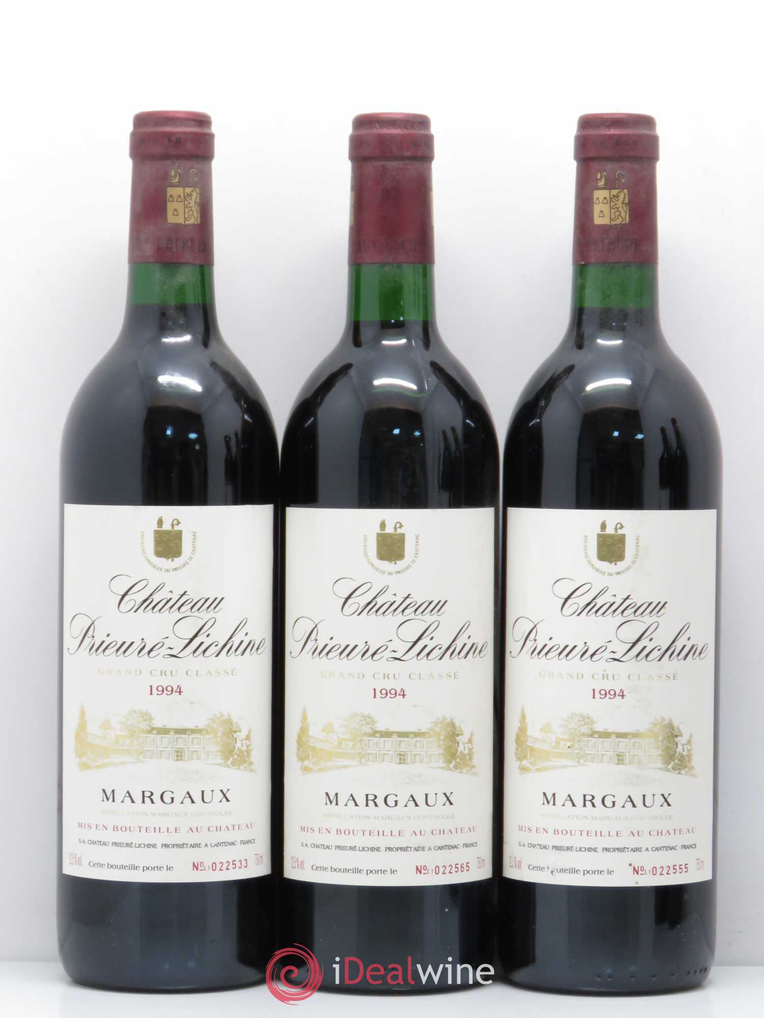 Château Prieuré Lichine 4ème Grand Cru Classé 1994 - Lot de 5 bouteilles - 1
