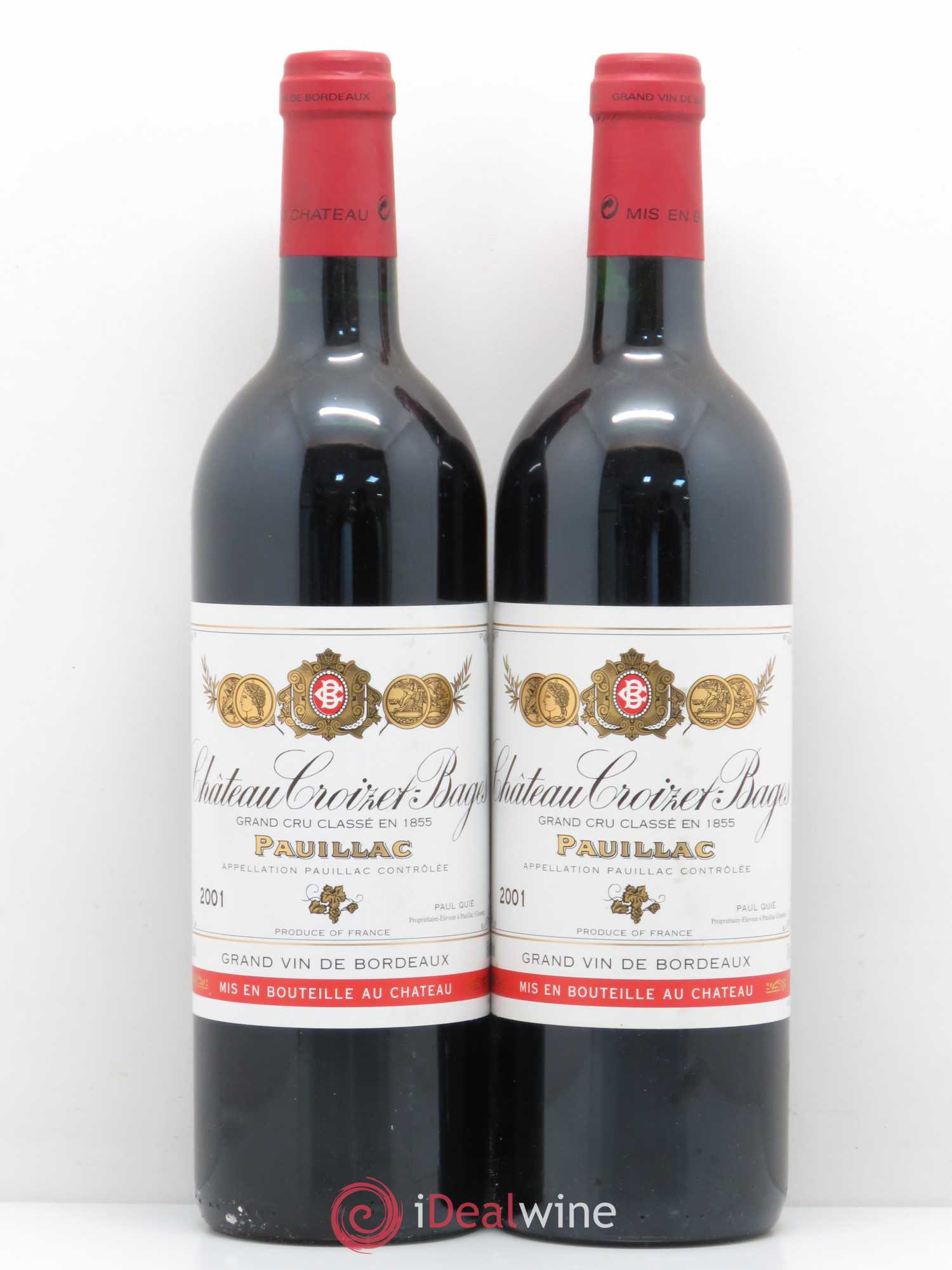 Château Croizet Bages 5ème Grand Cru Classé 2001 - Lot de 5 bouteilles - 2