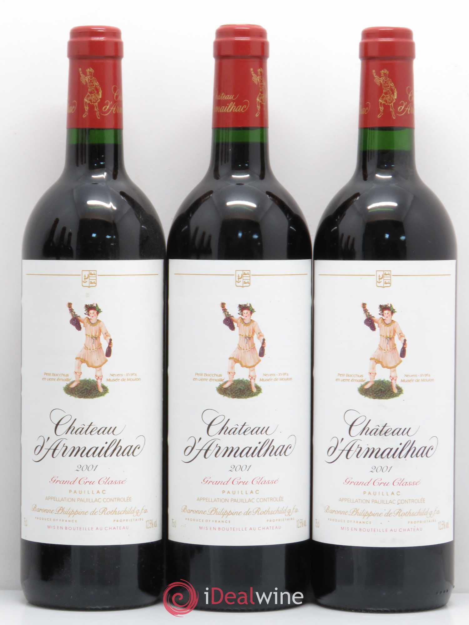 Château d' Armailhac - Mouton Baron(ne) Philippe 5ème Grand Cru Classé 2001 - Lotto di 6 bottiglie - 1