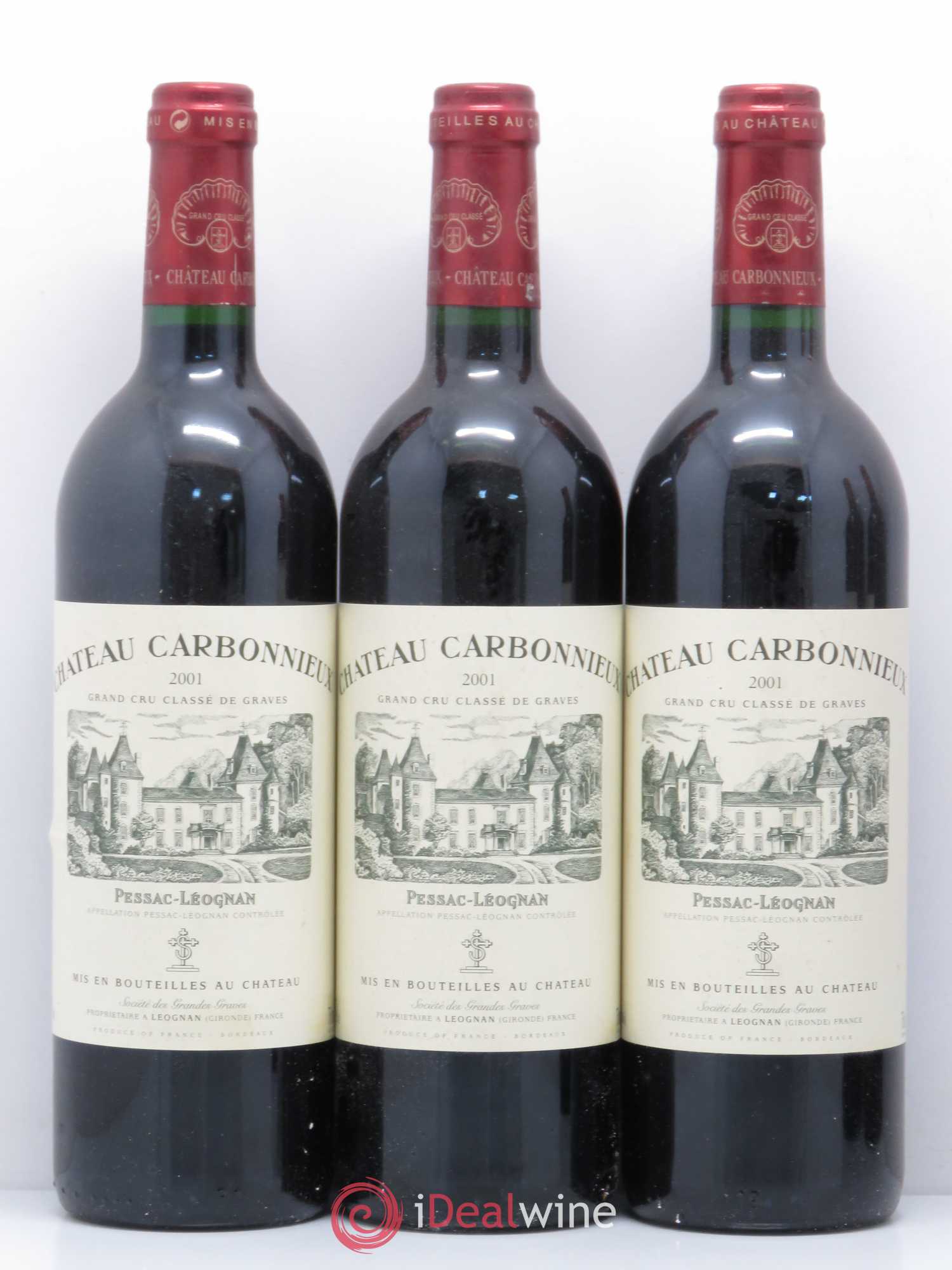Château Carbonnieux Cru Classé de Graves 2001 - Lot de 5 bouteilles - 1