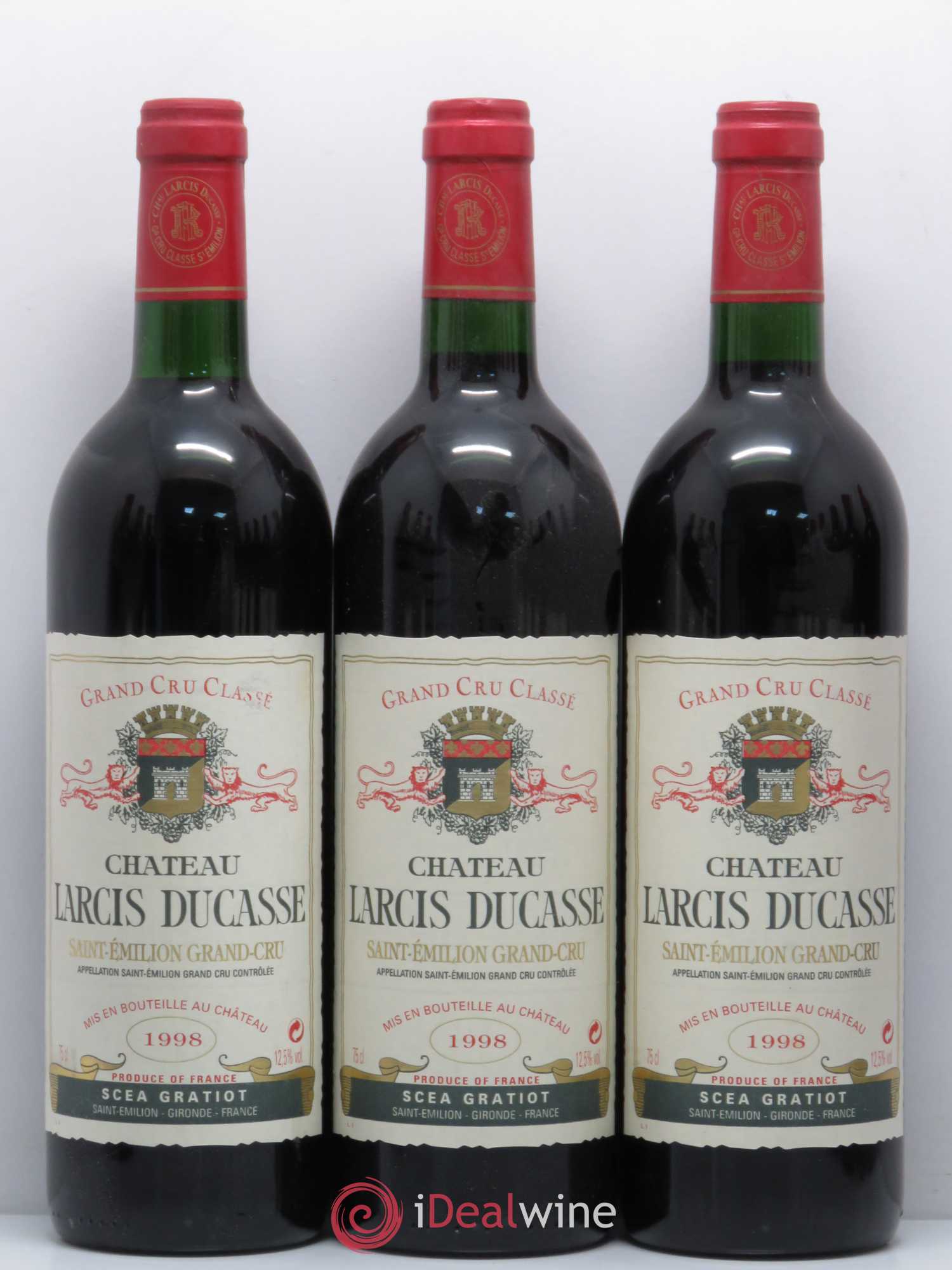 Château Larcis Ducasse 1er Grand Cru Classé B 1998 - Lot de 12 bouteilles - 1