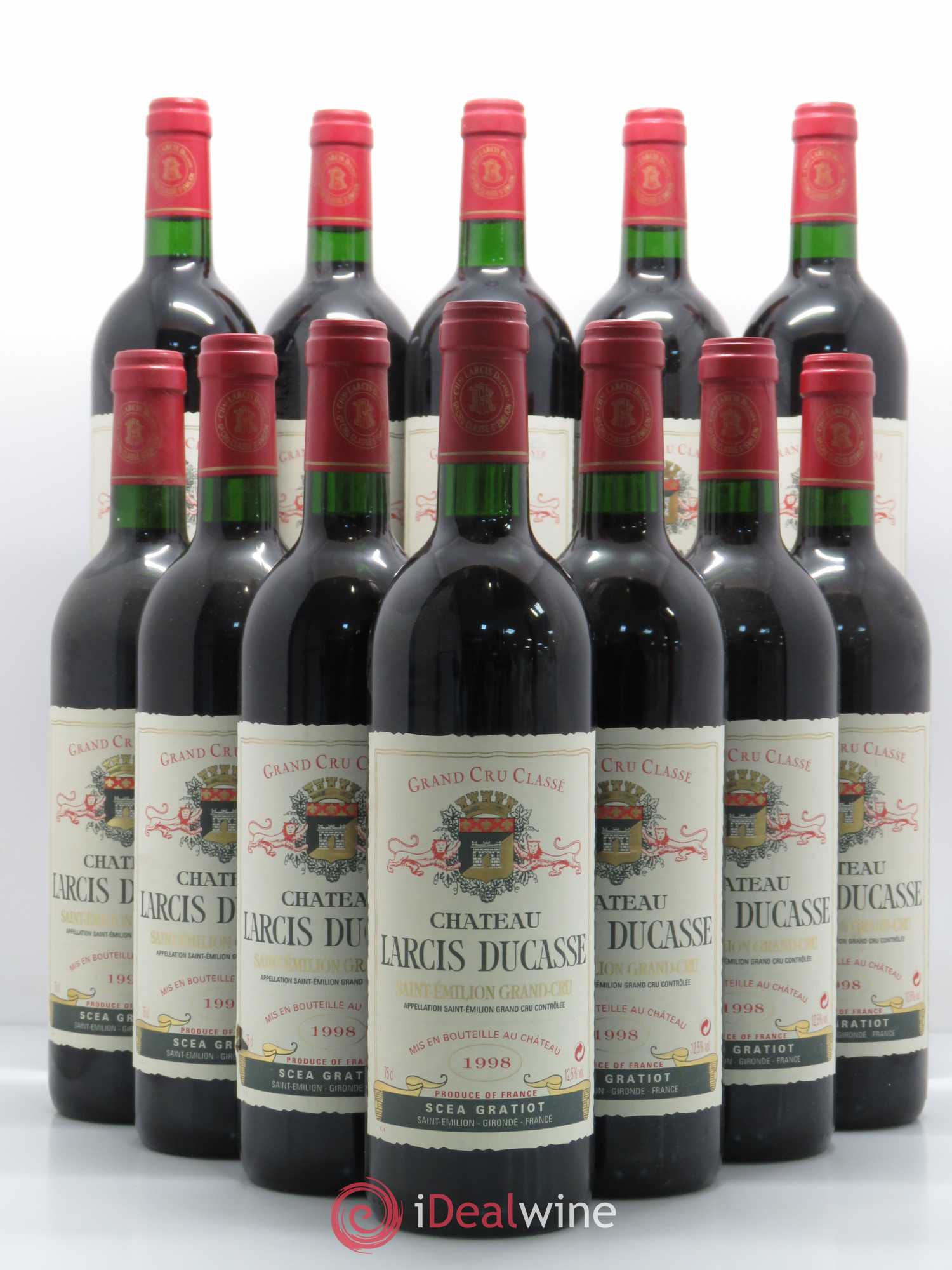 Château Larcis Ducasse 1er Grand Cru Classé B 1998 - Lot de 12 bouteilles - 0