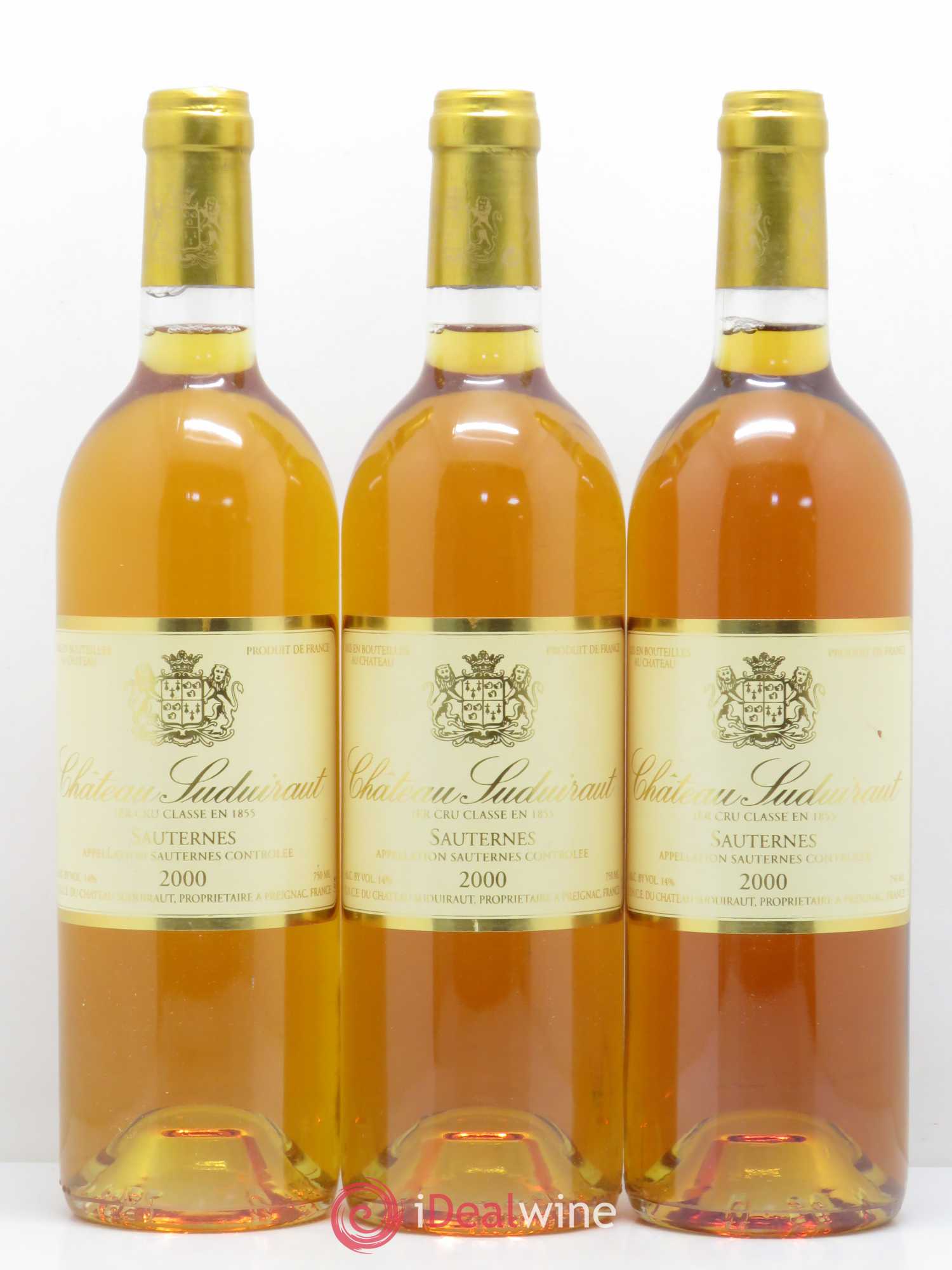 Château Suduiraut 1er Grand Cru Classé 2000 - Lotto di 3 bottiglie - 0
