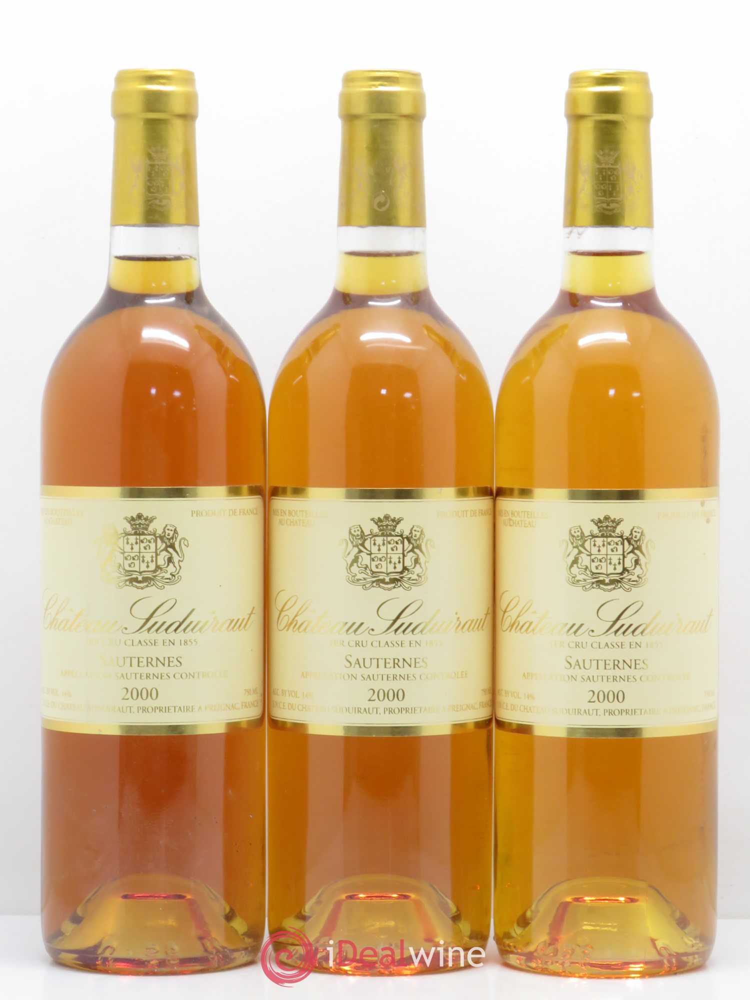 Château Suduiraut 1er Grand Cru Classé 2000 - Lotto di 3 bottiglie - 0
