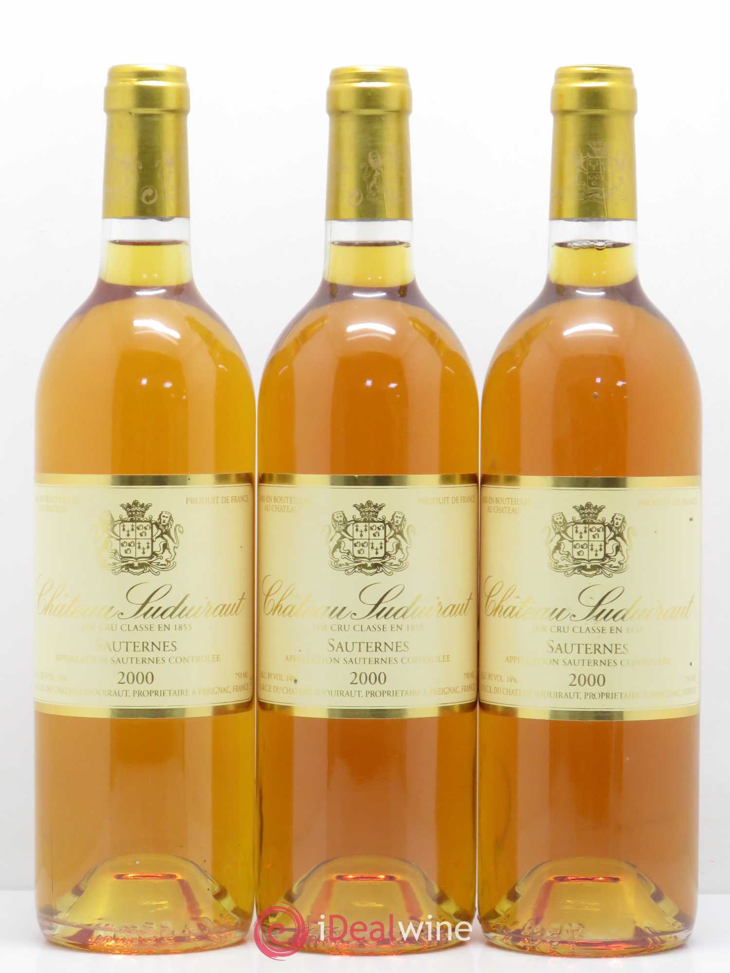 Château Suduiraut 1er Grand Cru Classé 2000 - Lotto di 3 bottiglie - 0