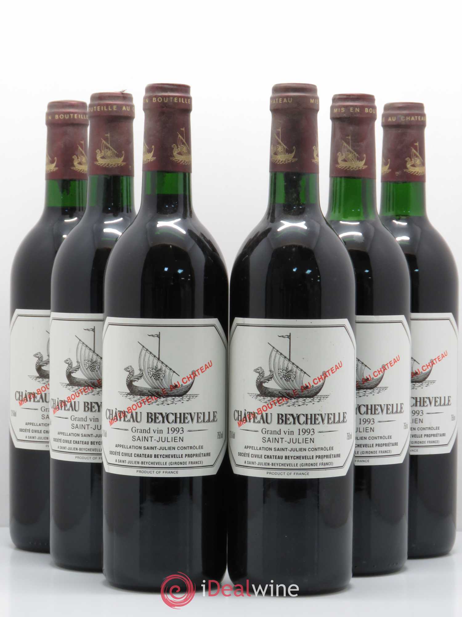 Château Beychevelle 4ème Grand Cru Classé 1993 - Lot de 6 bouteilles - 0