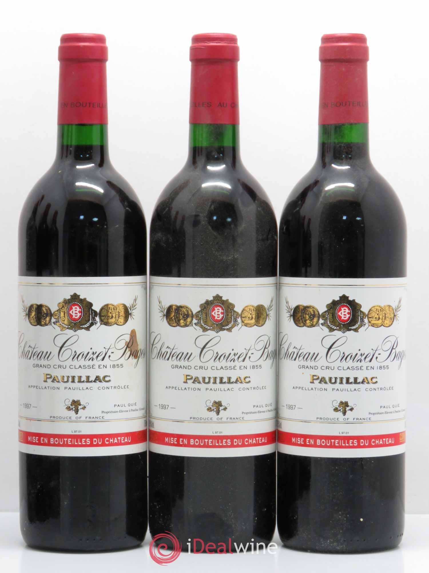 Château Croizet Bages 5ème Grand Cru Classé 1997 - Lot de 6 bouteilles - 1