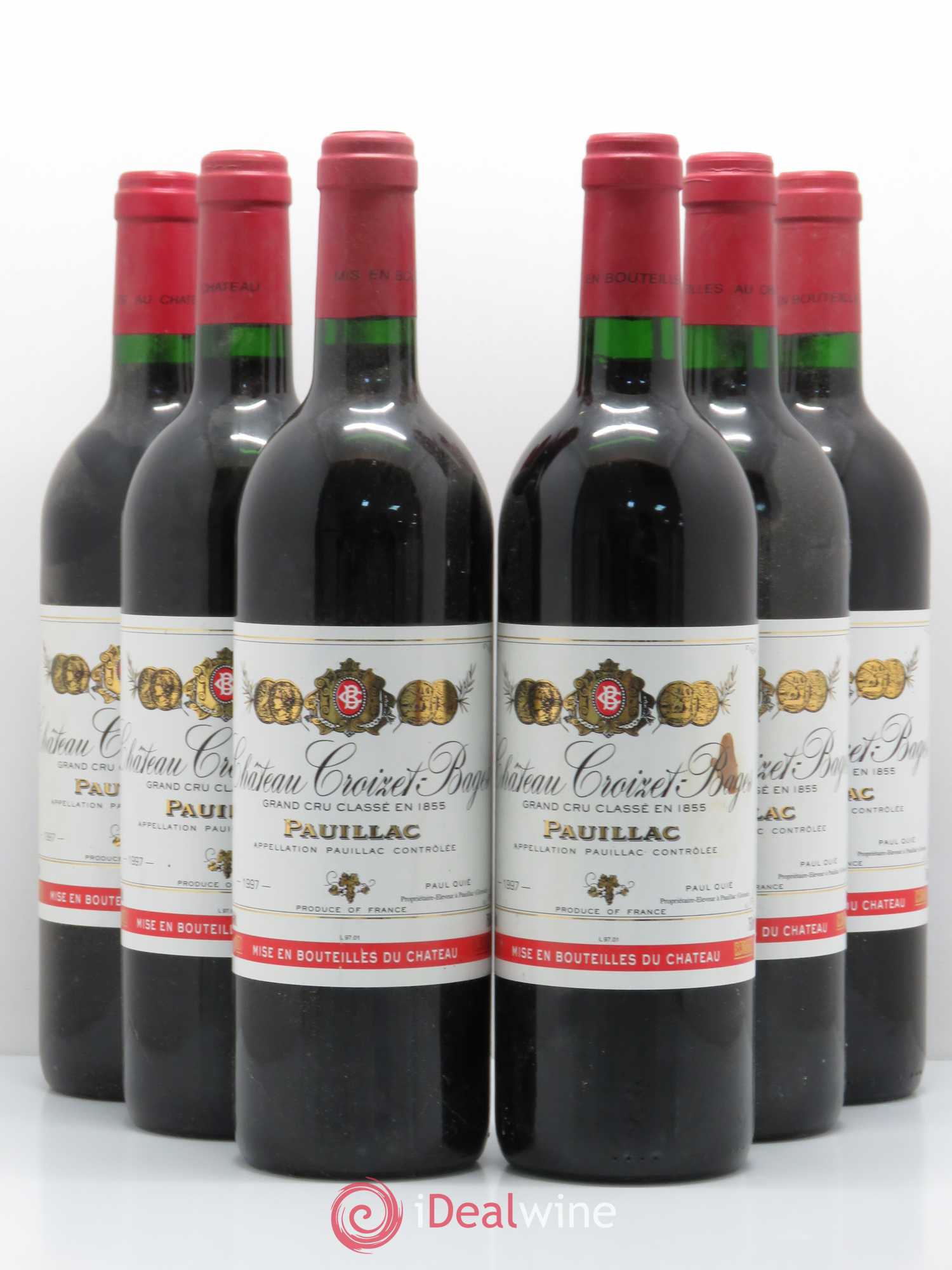 Château Croizet Bages 5ème Grand Cru Classé 1997 - Lot de 6 bouteilles - 0