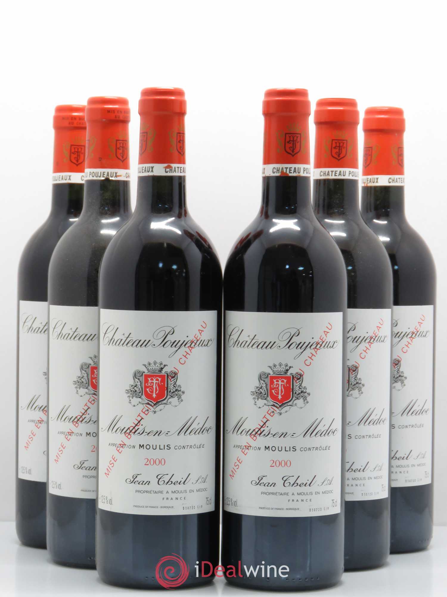 Château Poujeaux 2000 - Lot de 6 bouteilles - 0