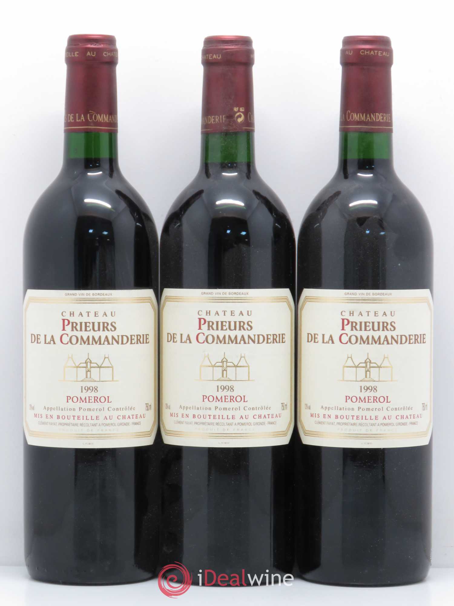 Pomerol Château Prieurs de la Commanderie 1998 - Lot de 6 bouteilles - 2
