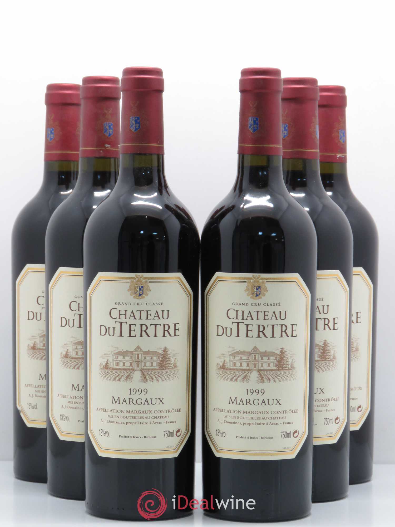 Château du Tertre 5ème Grand Cru Classé 1999 - Lot de 6 bouteilles - 0