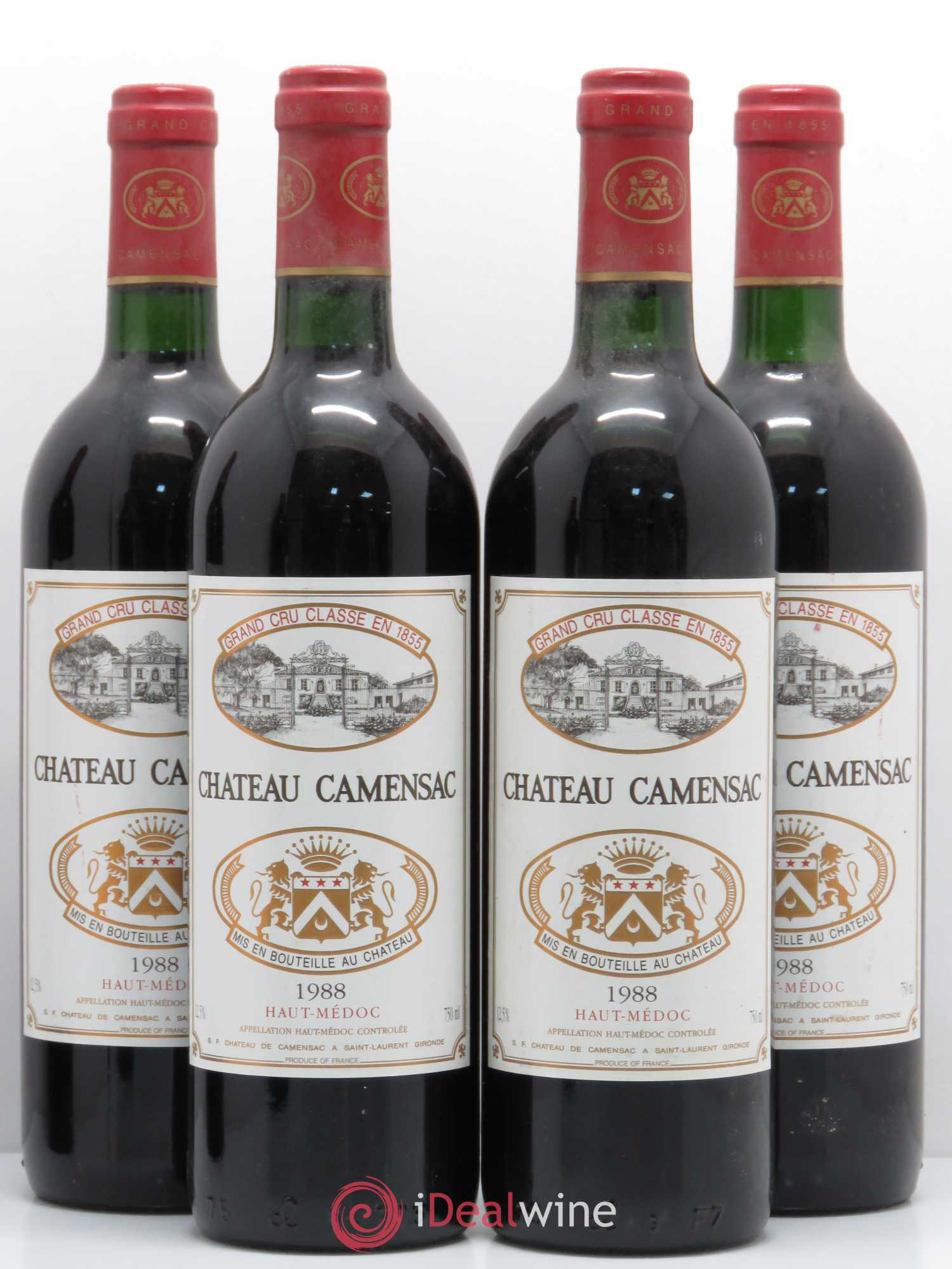 Château Camensac 5ème Grand Cru Classé 1988 - Lot de 4 bouteilles - 0