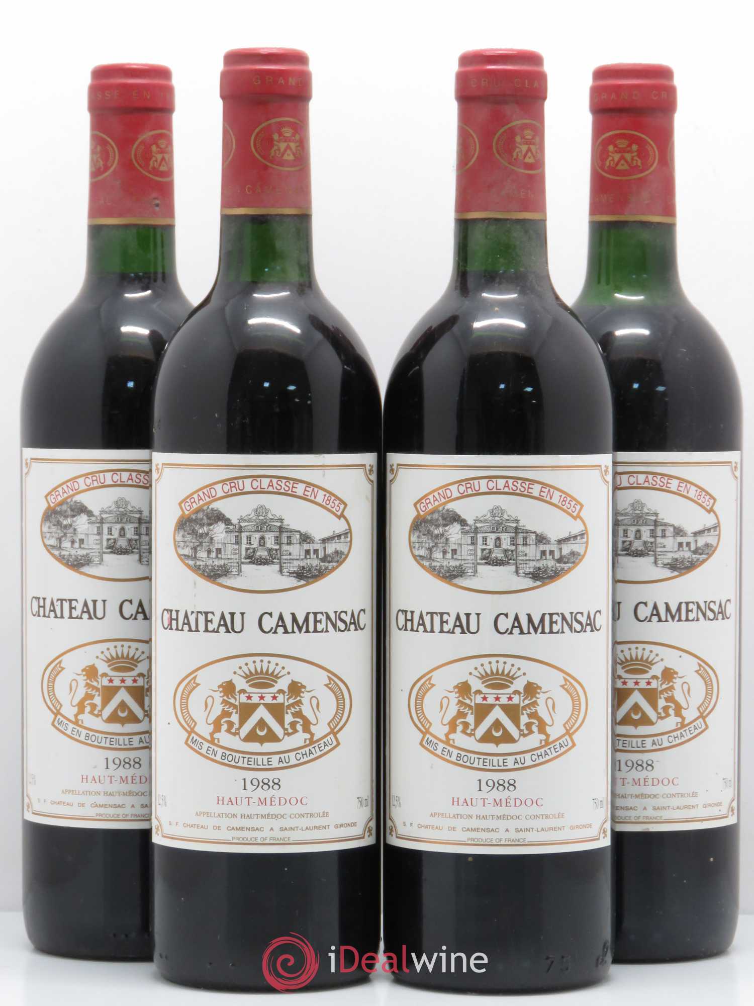 Château Camensac 5ème Grand Cru Classé 1988 - Lot de 4 bouteilles - 0