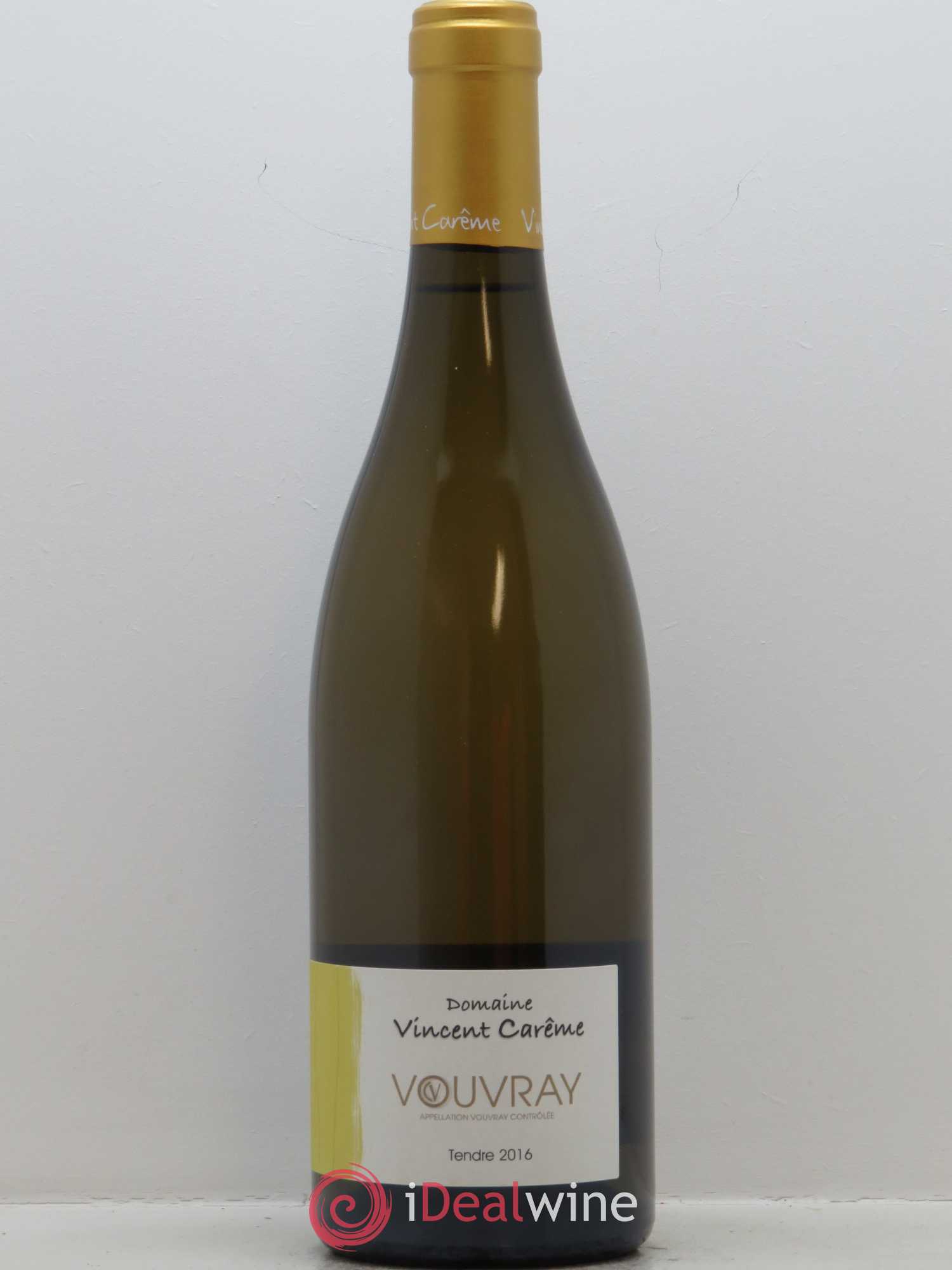 Vouvray Tendre Domaine Vincent Carême 2016 - Lot de 1 bouteille - 0