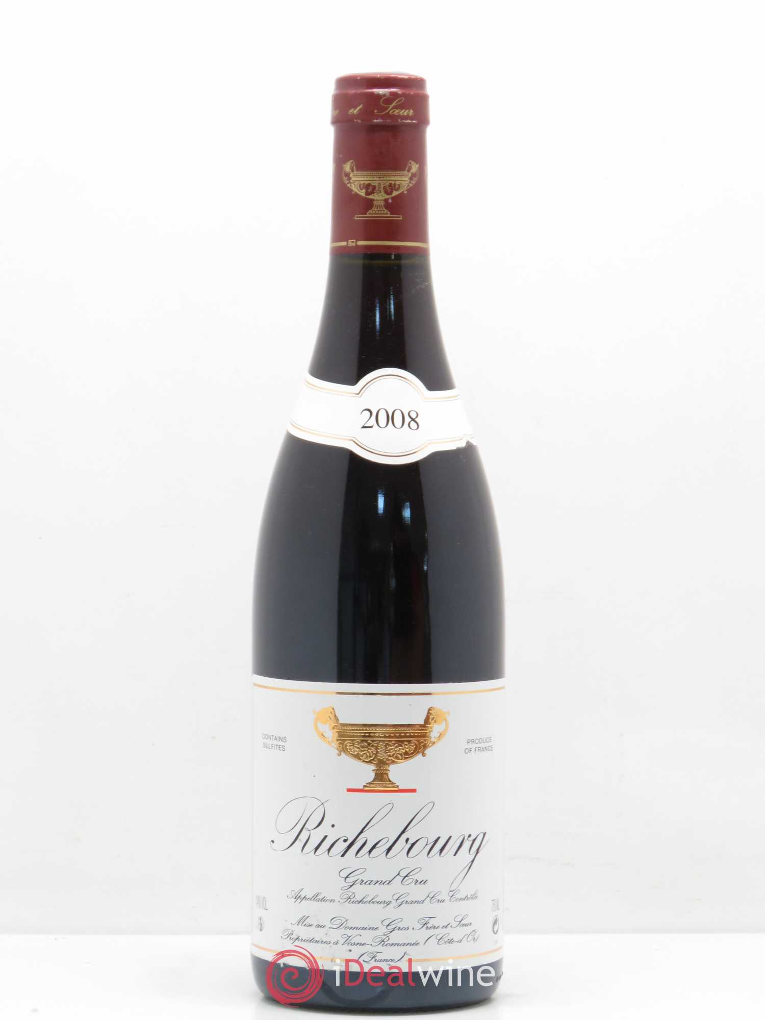 Richebourg Grand Cru Gros Frère & Soeur 2008 - Lot de 1 bouteille - 0