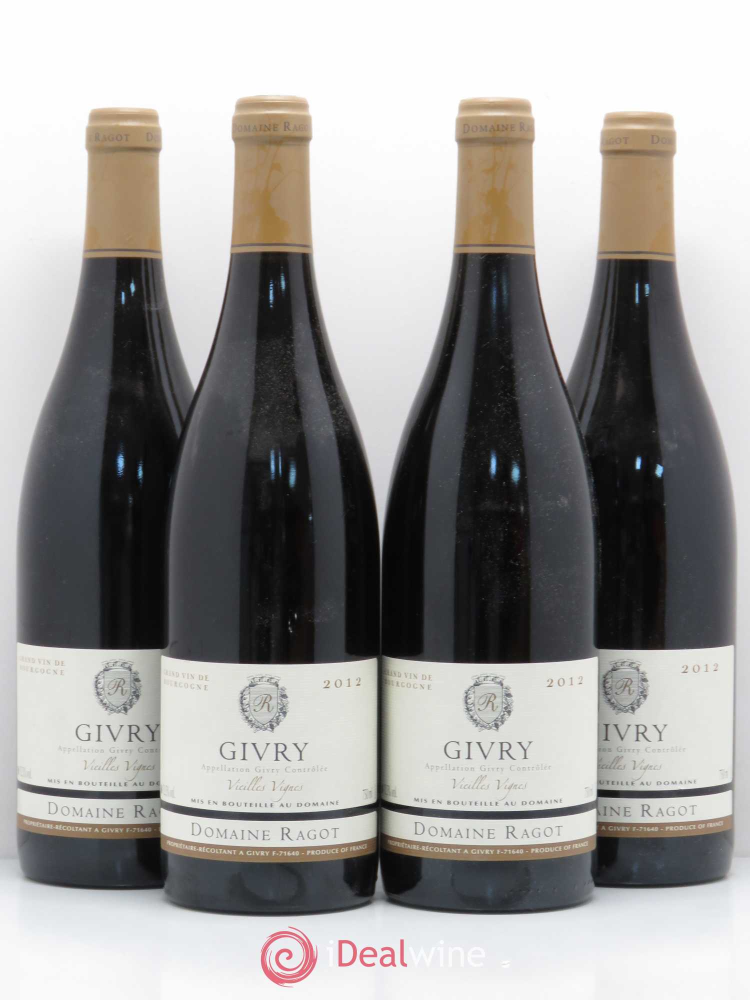 Givry Vieilles vignes Ragot (Domaine) 2012 - Lot de 4 bouteilles - 0
