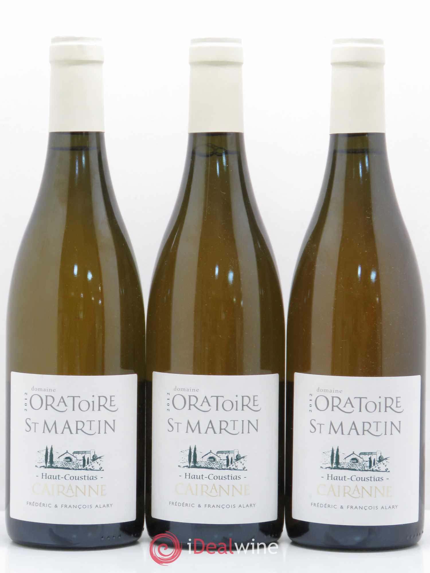 Cairanne Haut-Coustias Oratoire Saint-Martin - Frédéric et François Alary 2012 - Lot de 3 bouteilles - 0