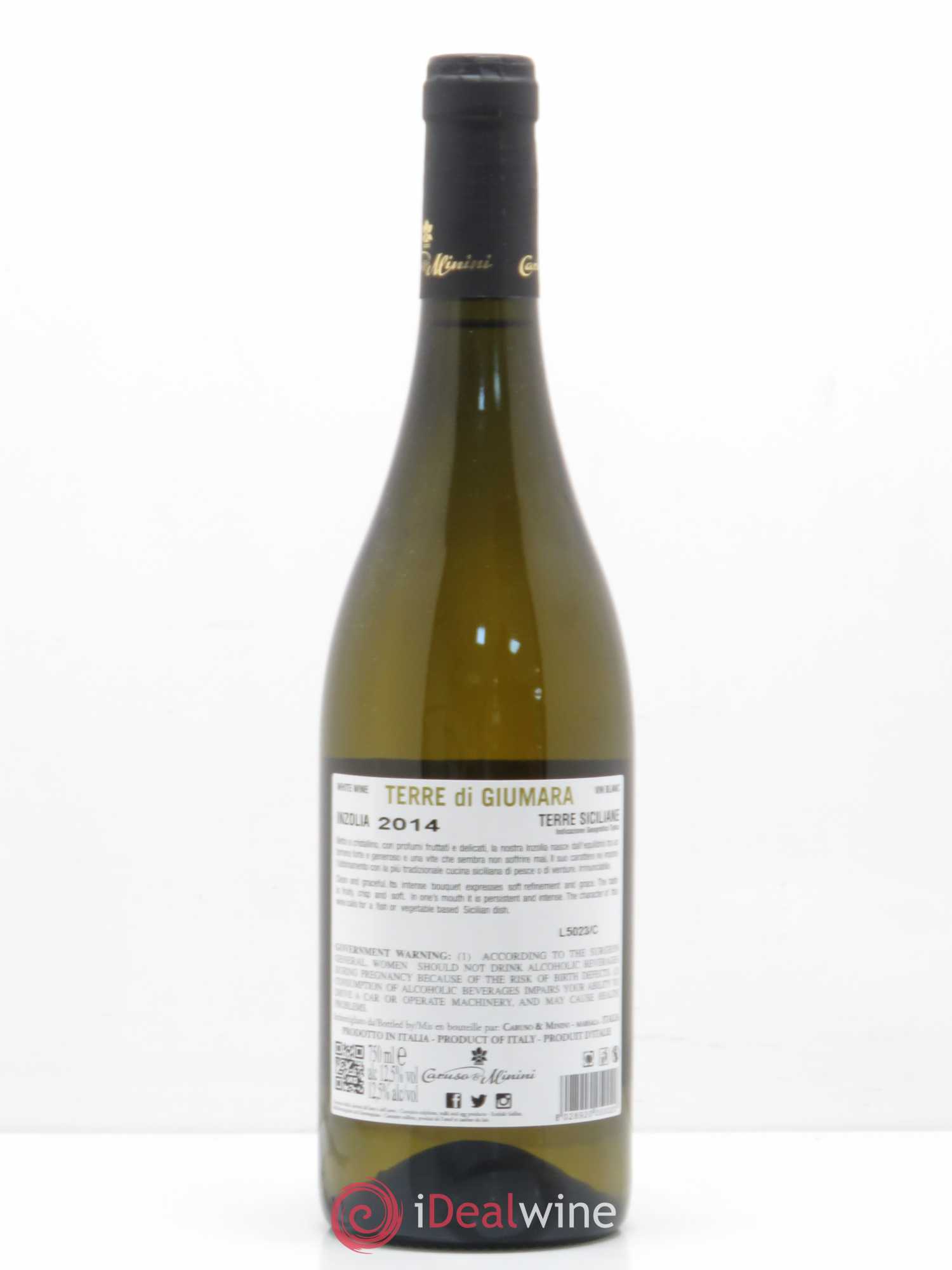 Terre Siciliane Terre Di Giumara - Caruso-Minini IGT Inzolia 2014 - Lot de 1 bouteille - 1