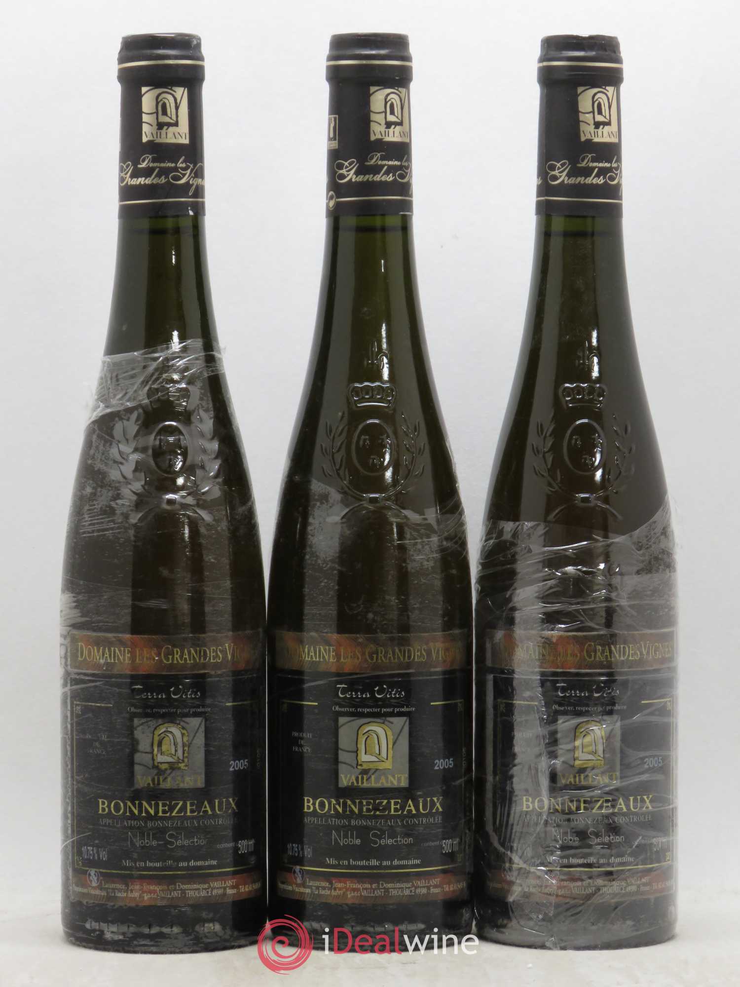 Bonnezeaux Séléction de grains nobles Domaine Les Grandes Vignes 2005 - Lotto di 3 bottiglie - 0