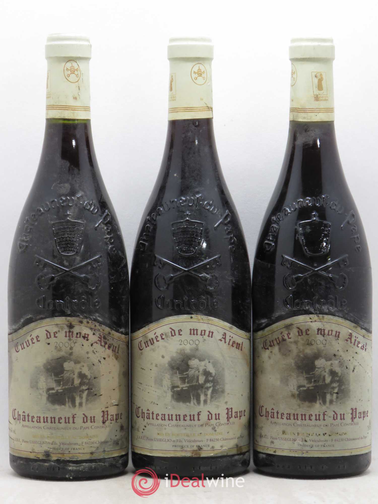 Châteauneuf-du-Pape Cuvée de mon Aïeul Pierre Usseglio & Fils 2000 - Lot de 3 bouteilles - 0
