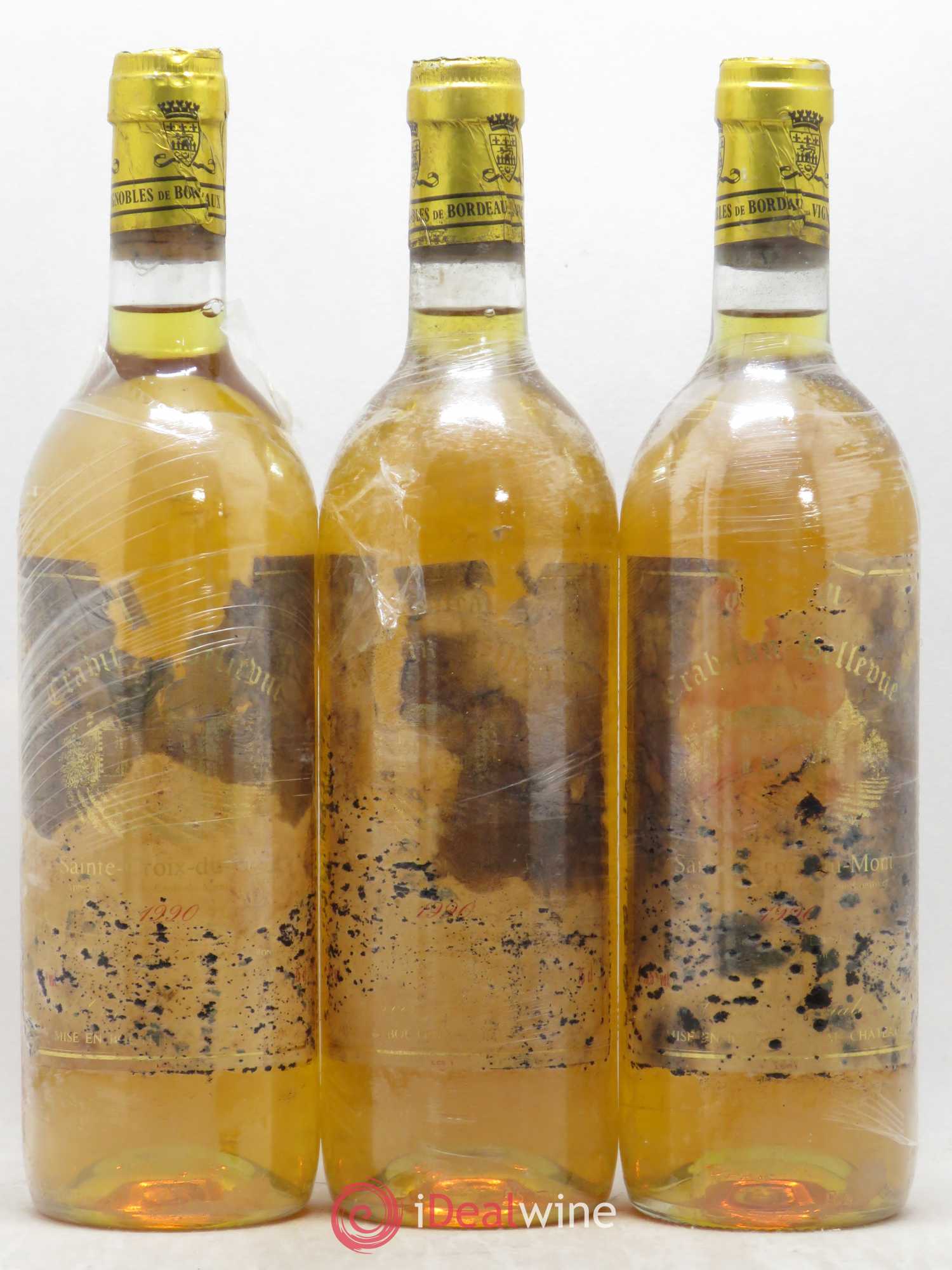 Sainte-Croix-du-Mont Château Crabitan Bellevue 1990 - Lotto di 3 bottiglie - 0
