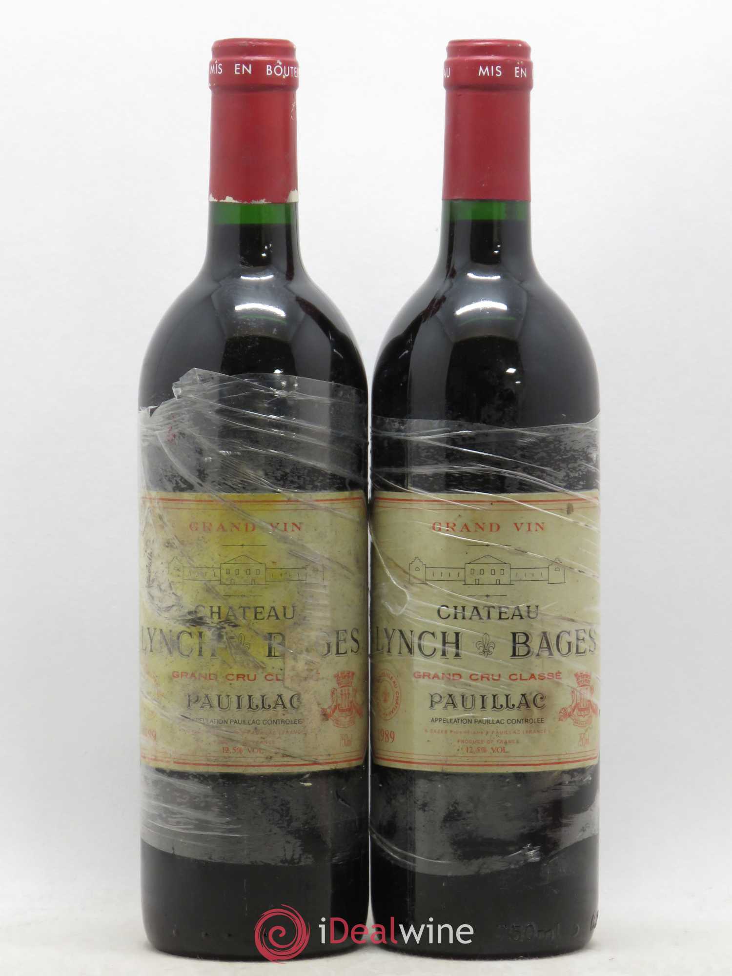 Château Lynch Bages 5ème Grand Cru Classé 1989 - Lot de 2 bouteilles - 0