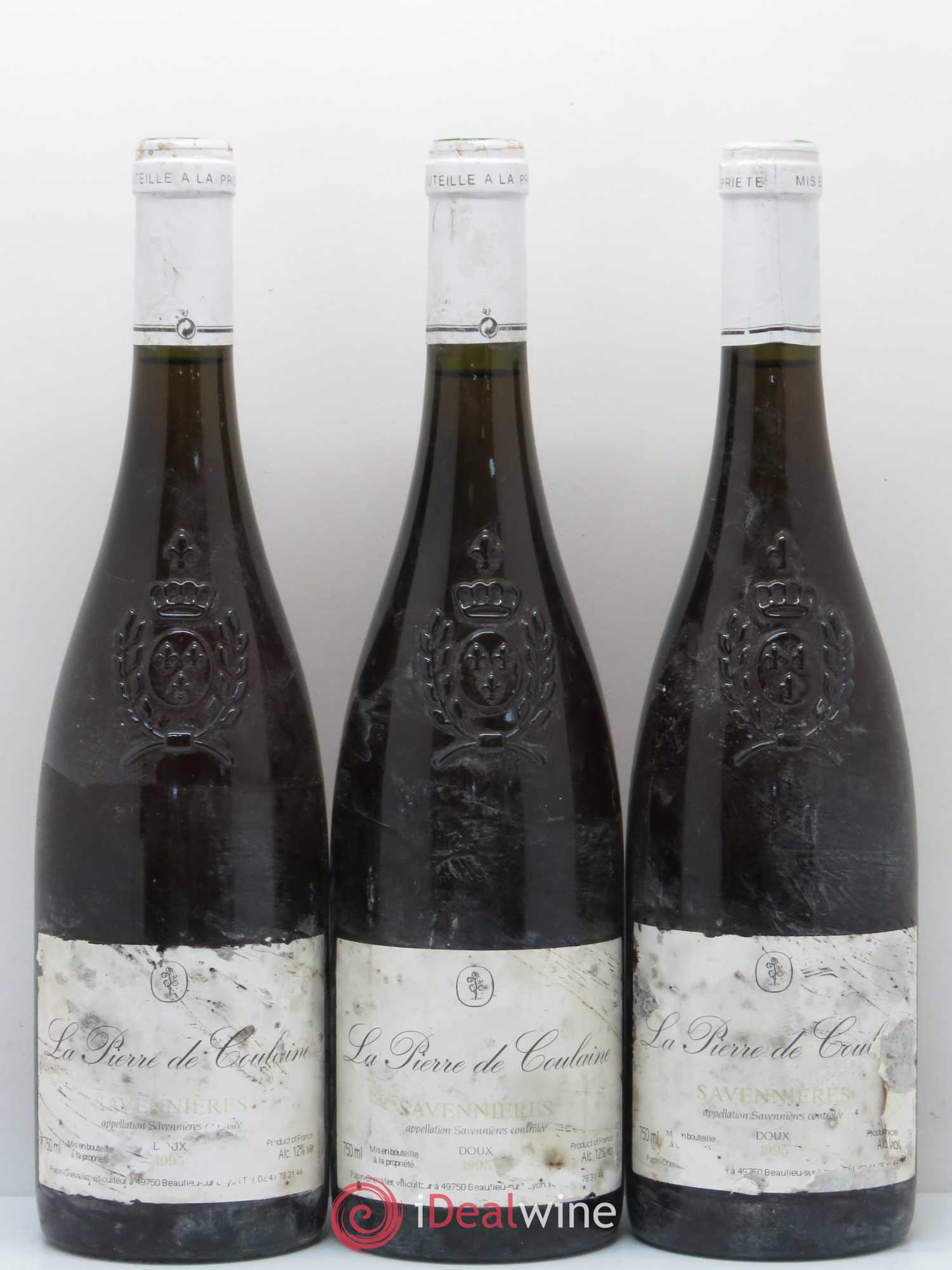 Savennières La Pierre de Coulaine Papin-Chevalier 1995 - Lot de 3 bouteilles - 0