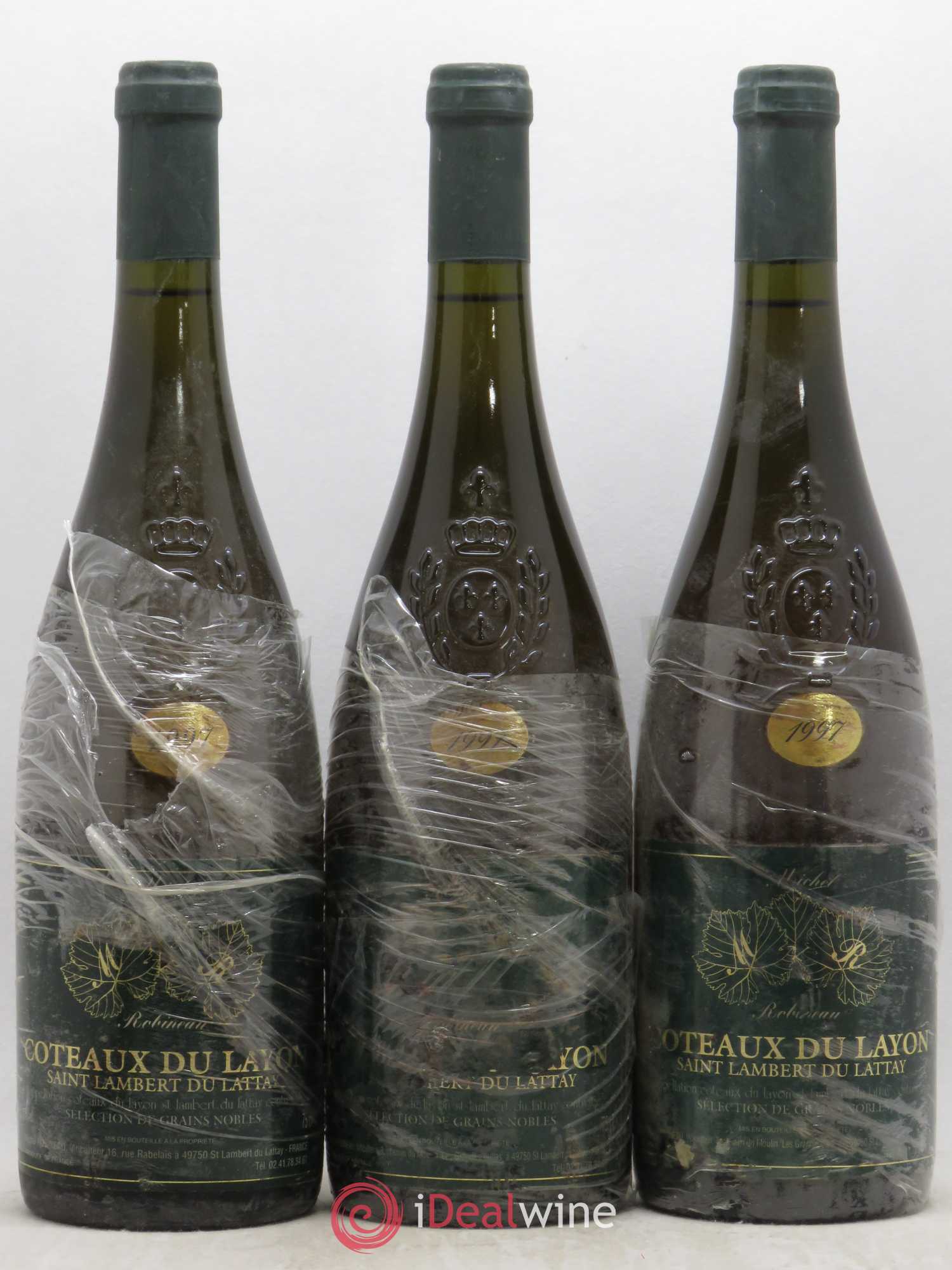 Coteaux du Layon Saint Lambert du Lattay Selection de Grains nobles Robineau 1997 - Lotto di 3 bottiglie - 0