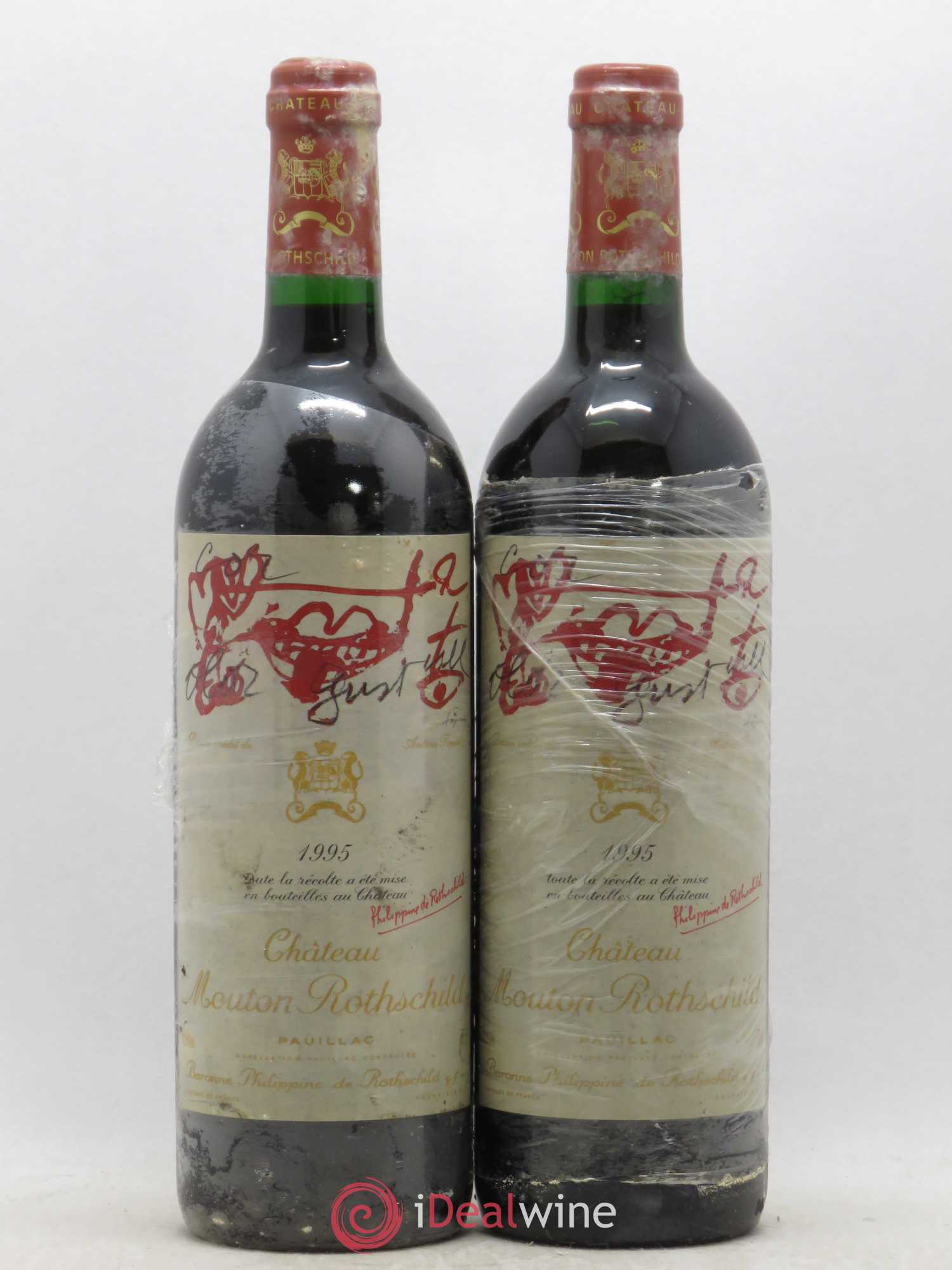 Château Mouton Rothschild 1er Grand Cru Classé 1995 - Lot de 2 bouteilles - 0
