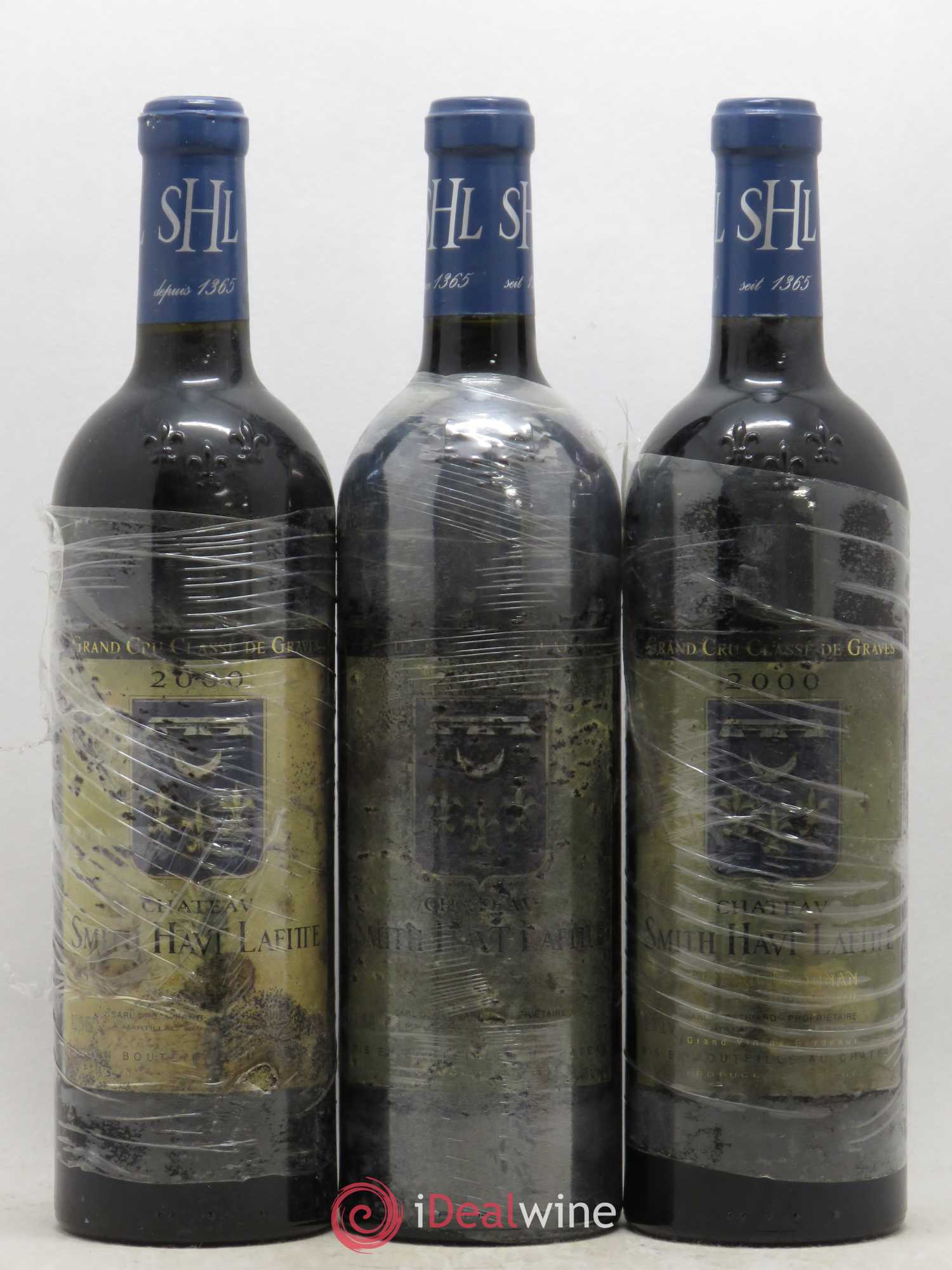 Château Smith Haut Lafitte Cru Classé de Graves 2000 - Lot de 3 bouteilles - 0